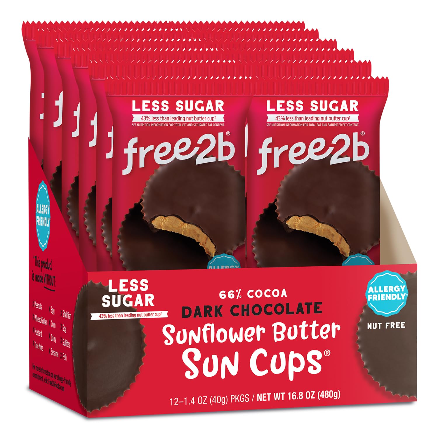 Free2B Foods Free 2B Foods Dark Chocolate Cup 2 Pc