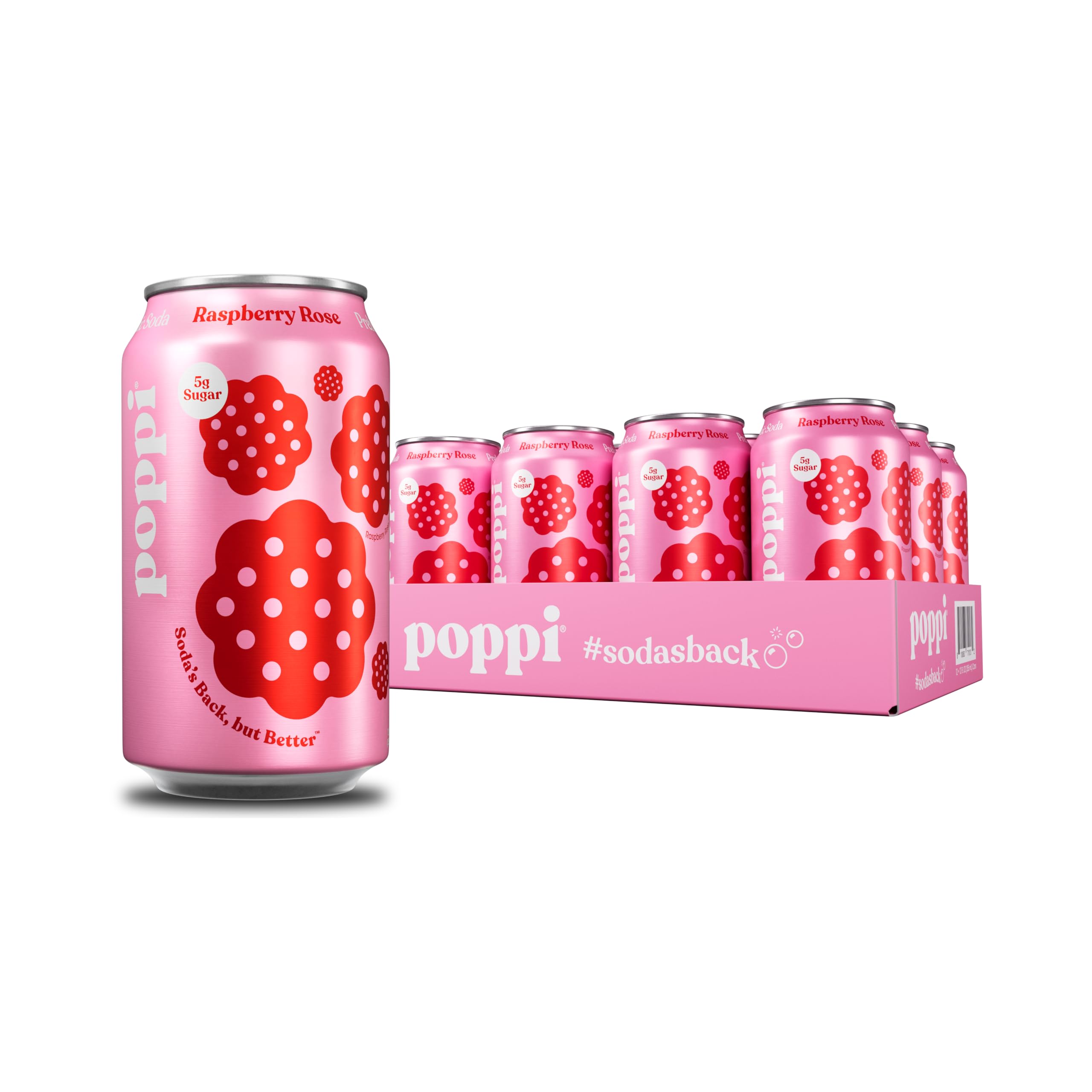 Poppi Prebiotic Raspberry Rose Soda