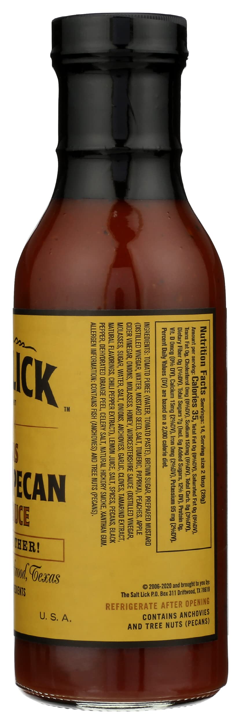 Salt Lick Sauce Bbq Honey Pecan