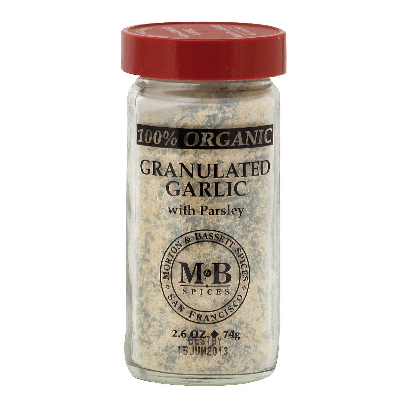 Morton & Bassett Organic Garlic Granulated Spice Single