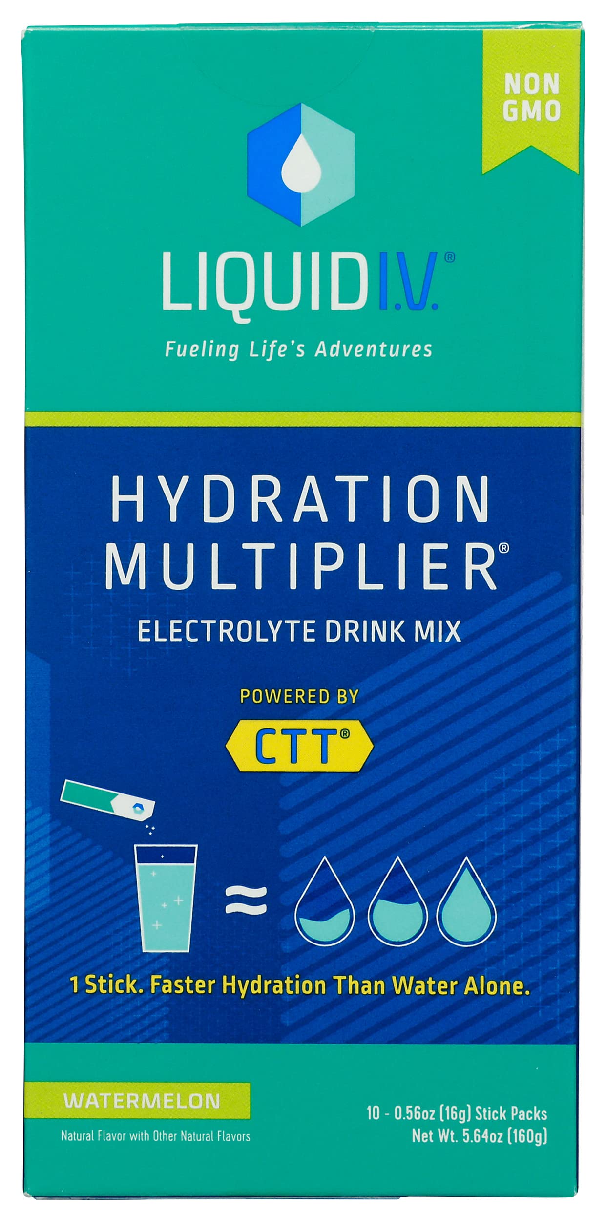 LIQUID IV (Pack of 3) Liquid Iv Hydration Watermelon Electrolyte Drink Mix 10 Ct 5.65 Oz