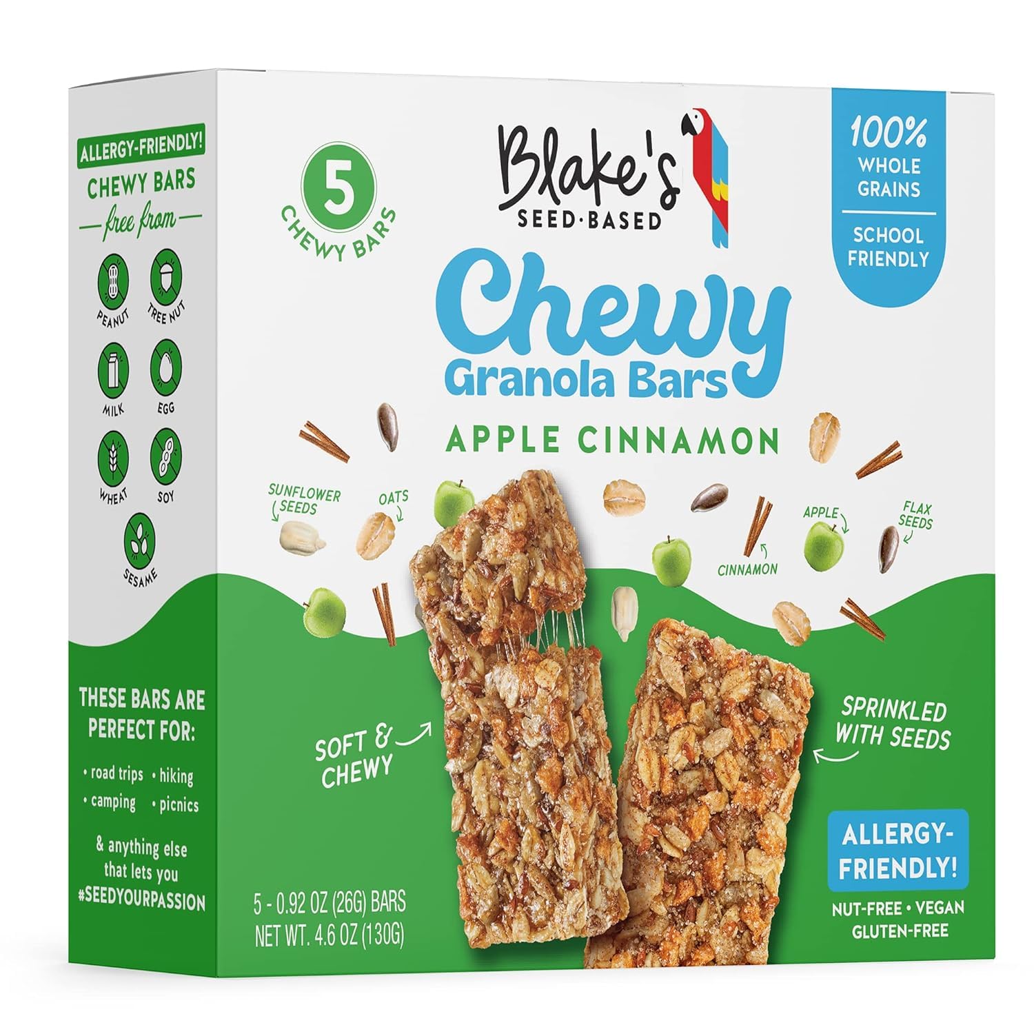Blake's Seed Based Bars Chewy Apple Cinnamon Granola Bars 5 Ct