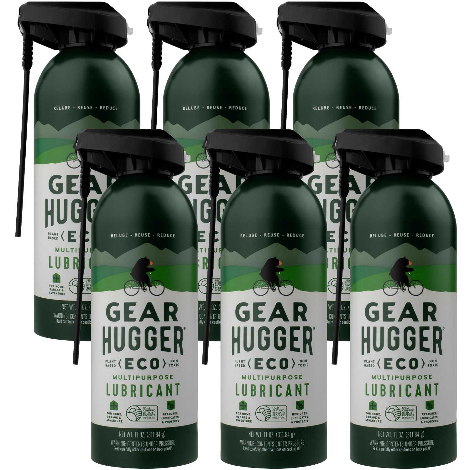 GEAR HUGGER (Pack of 6) Gear Hugger Multipurpose Lubricant Can 11 Oz