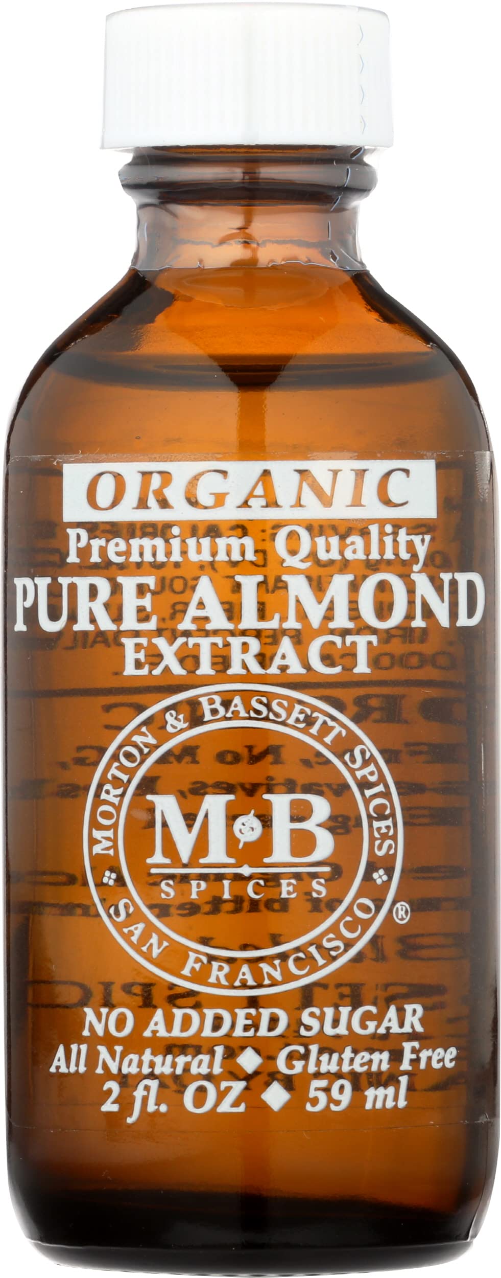 MORTON & BASSET (Pack Of 12) Morton & Bassett Organic Almond Extract Pure 2 Fl Oz