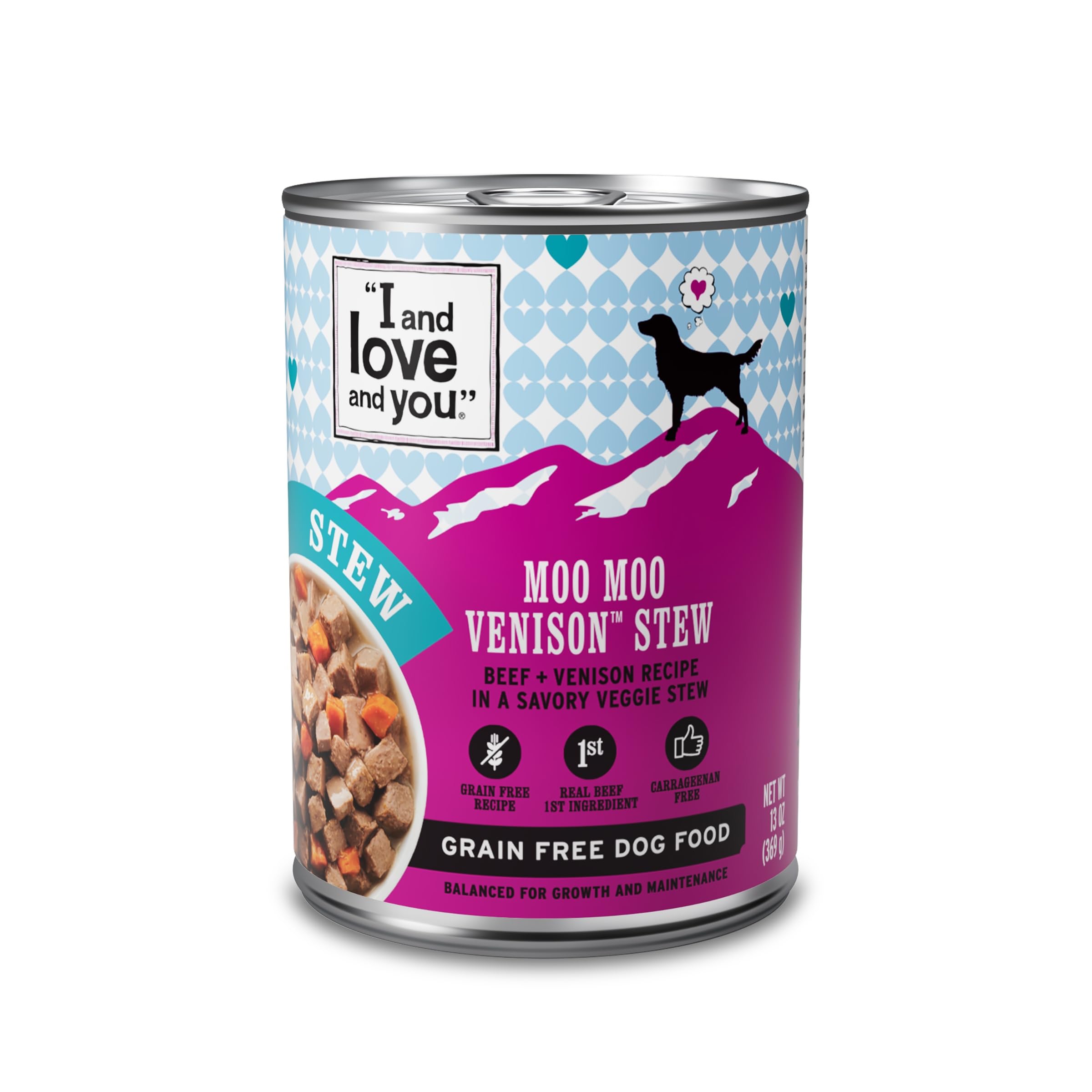 I&Love&You Wet Dog Food, Moo Moo Venison Stew