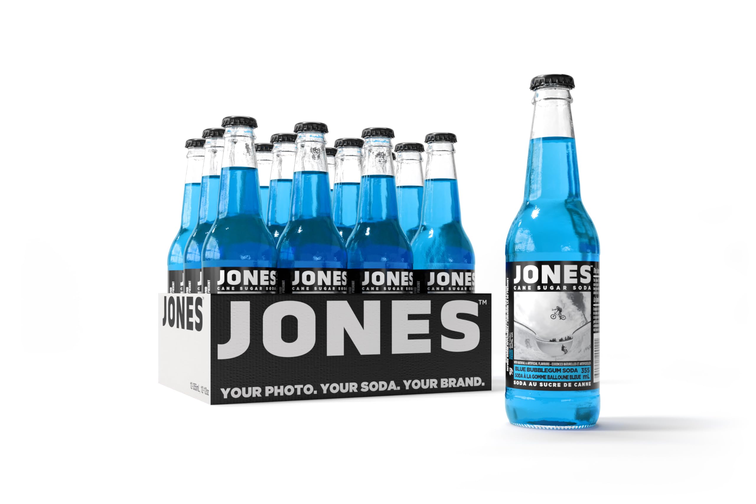 JONES (Pack Of 36) Jones Soda Blue Bubblegum 12 Fl Oz