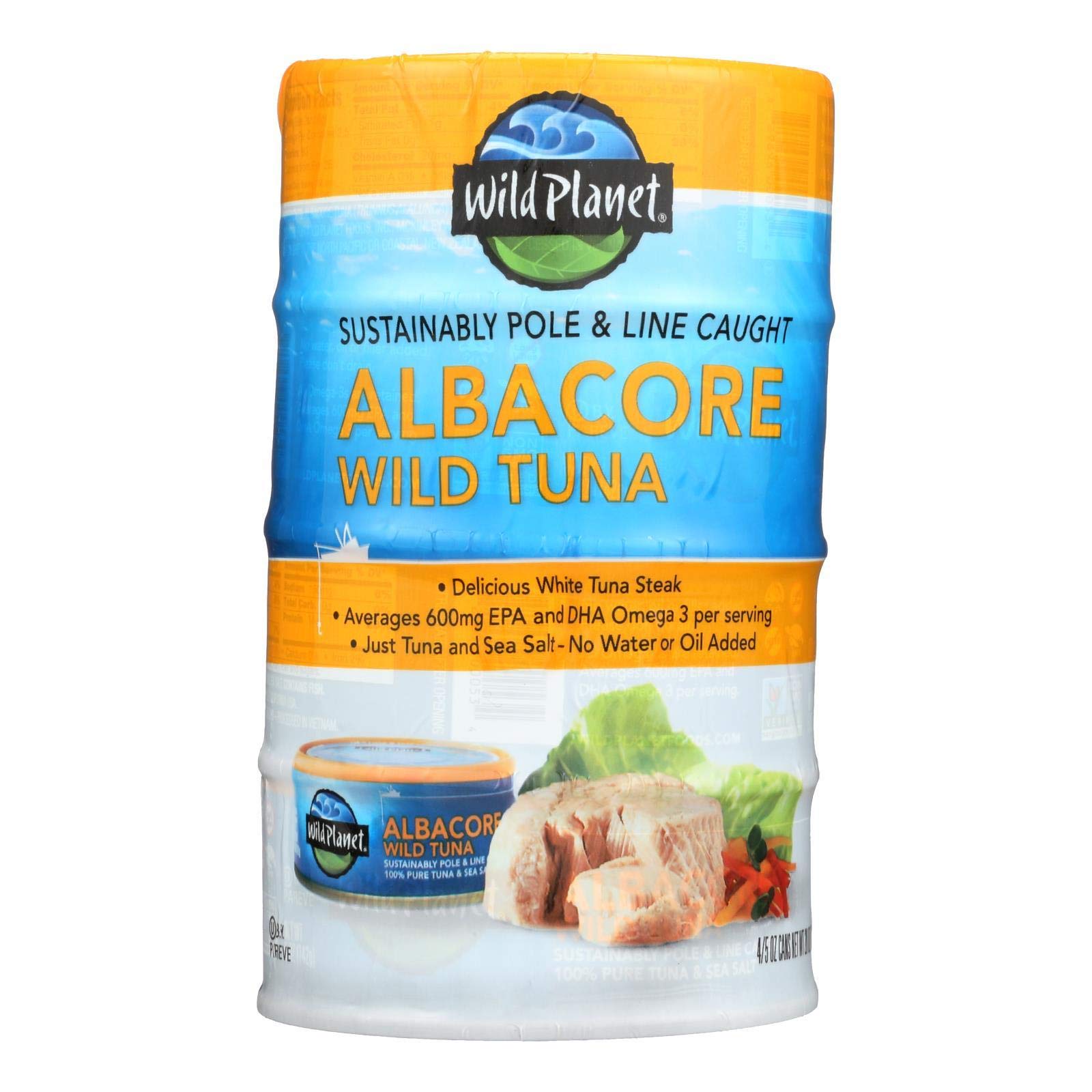 Wild Planet Wild Albacore Tuna 4 Pack in Water Natural Seafoo