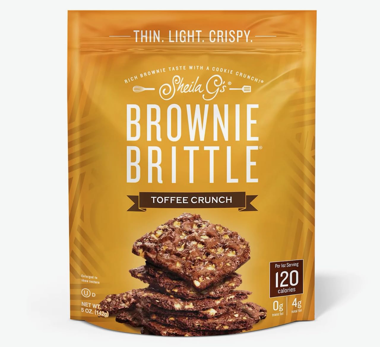 BROWNIE BRITTLE (Pack of 24) Sheila G's Brownie Brittle Cookie Toffee Brittle 2.75 Oz