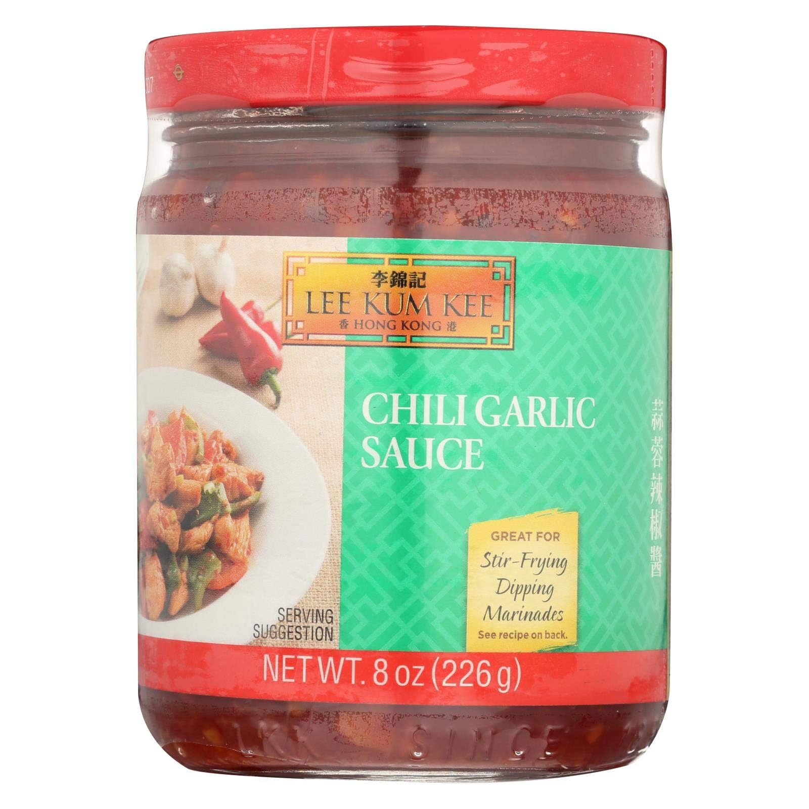 LEE KUM KEE (Pack of 12) Lee Kum Kee Chili Garlic Hot Sauce Natural Condiment 8 Oz