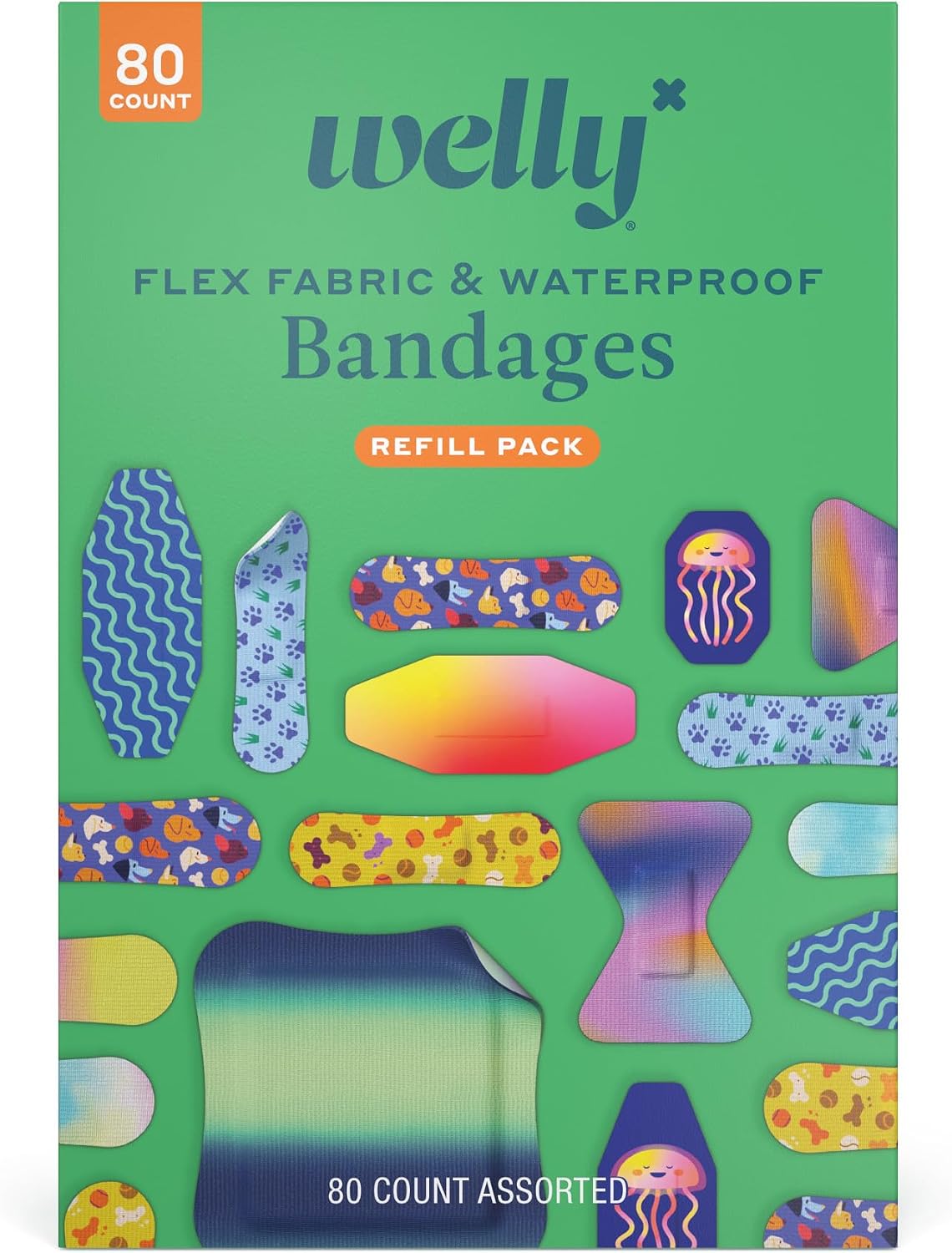 WELLY (Pack Of 6) Welly Bandage Family Pack Carton 80 Pieces