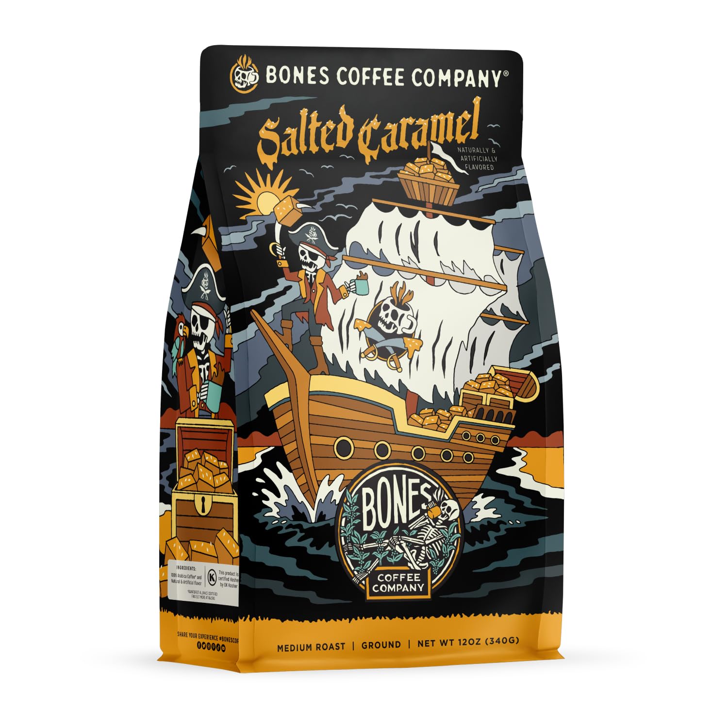 Bones Coffee Company Salted Caramel Ground Coffee