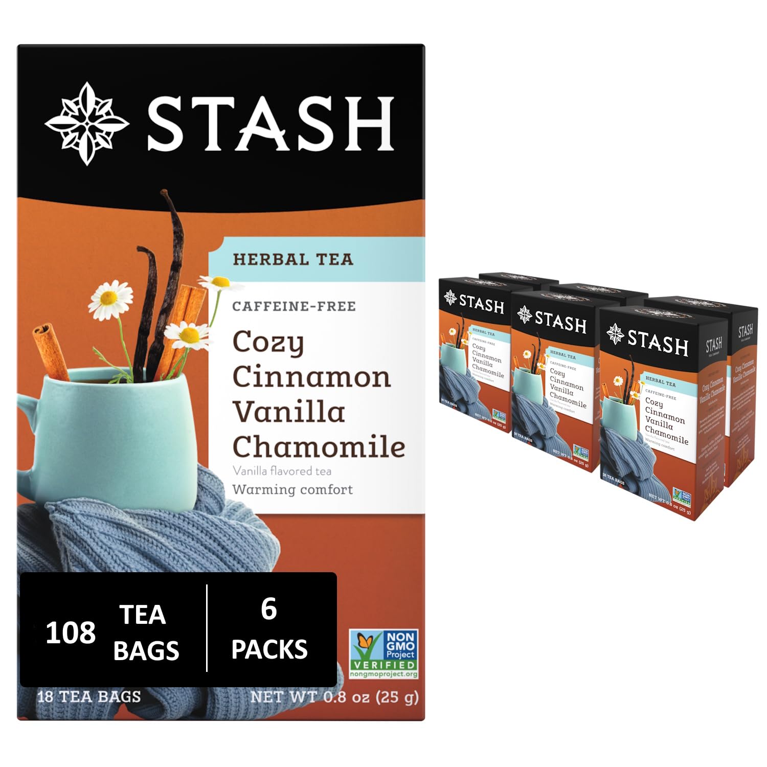 STASH TEA (Pack Of 12) Stash Tea Tea Cinnamon Vanilla Chamomile 18 bag