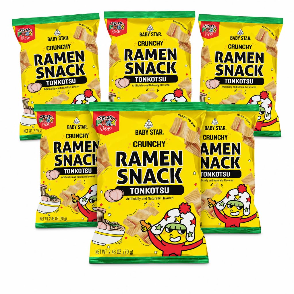 BABY STAR (Pack Of 12) Baby Star Ramen Snack With Tonkotsu 2.46 Oz