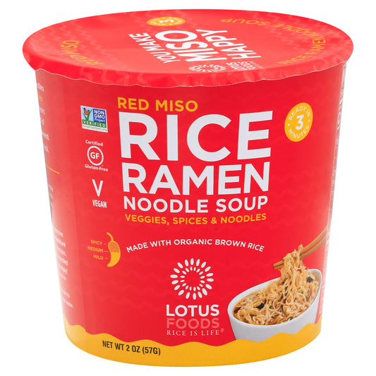 Lotus Foods Noodle Cup Brown Rice Organic 2 oz (Pack Of 6)