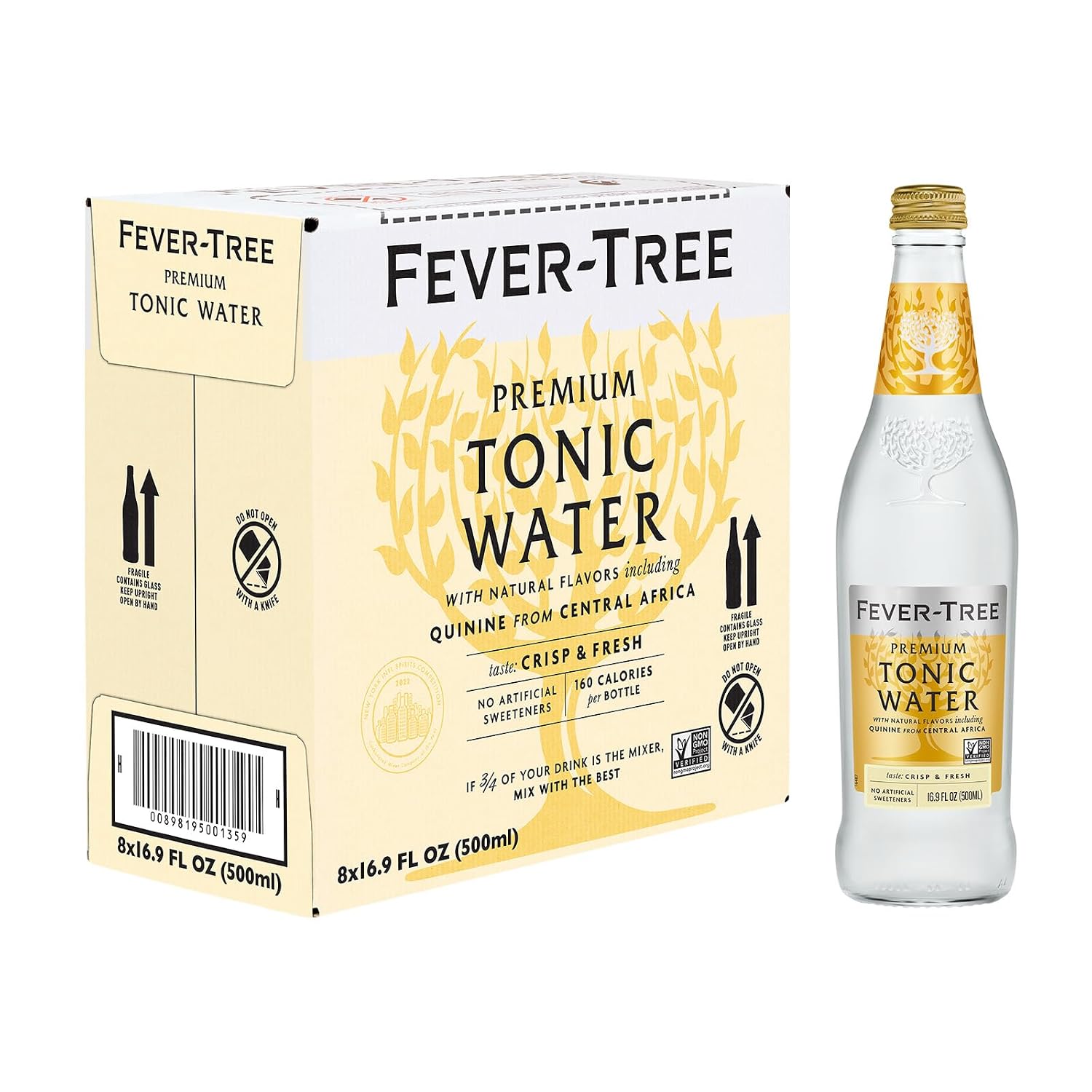 FEVER TREE (Pack of 16) Fever-Tree Indian Tonic Water 16.9 Fl Oz