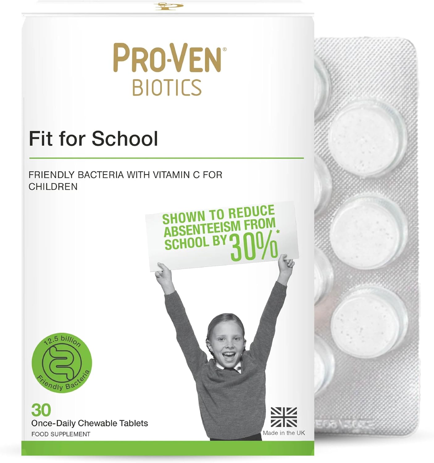 PROVEN PROBIOTI (Pack of 4) Proven Probiotics Kids Probiotic Chewable Tablets 30 Tablets
