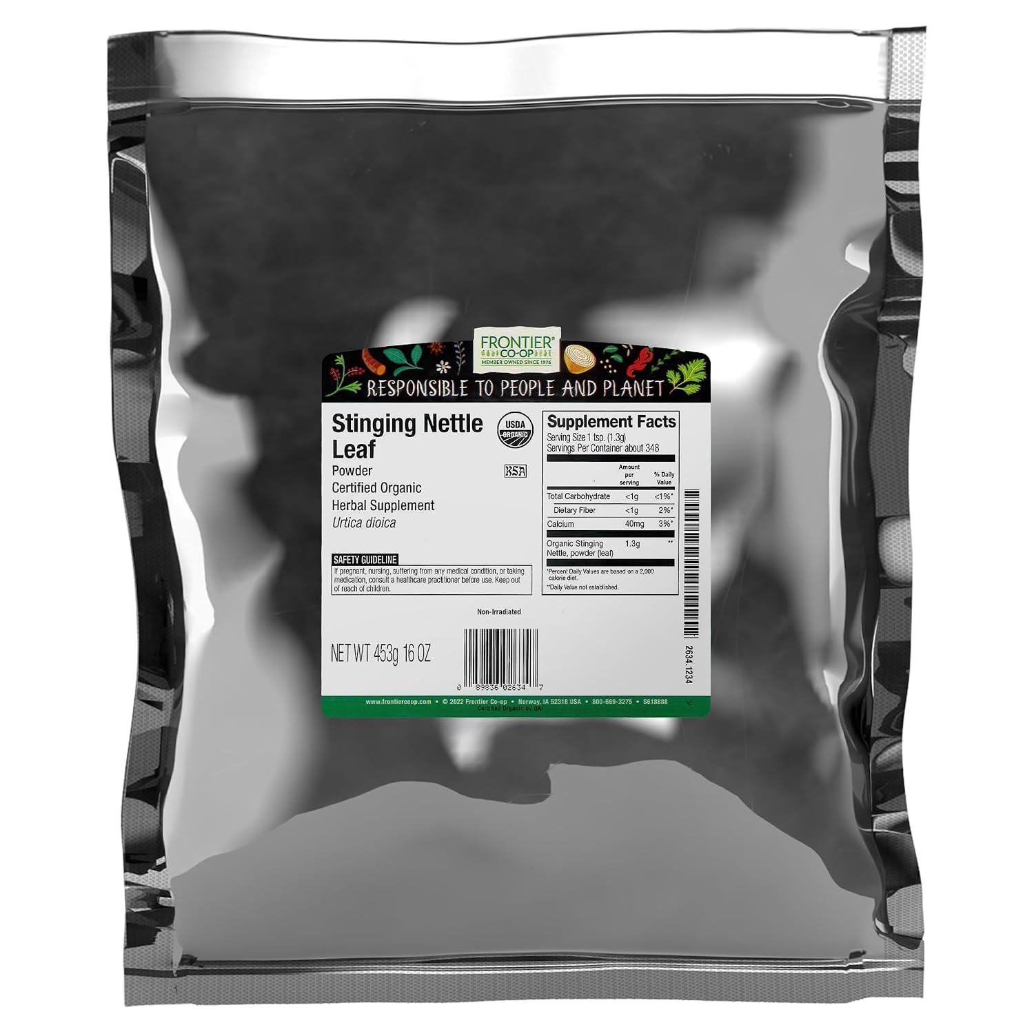 FRONTIER BULK (Pack of 3) Frontier Bulk Organic Nettle Leaf Seasoning 16 Oz