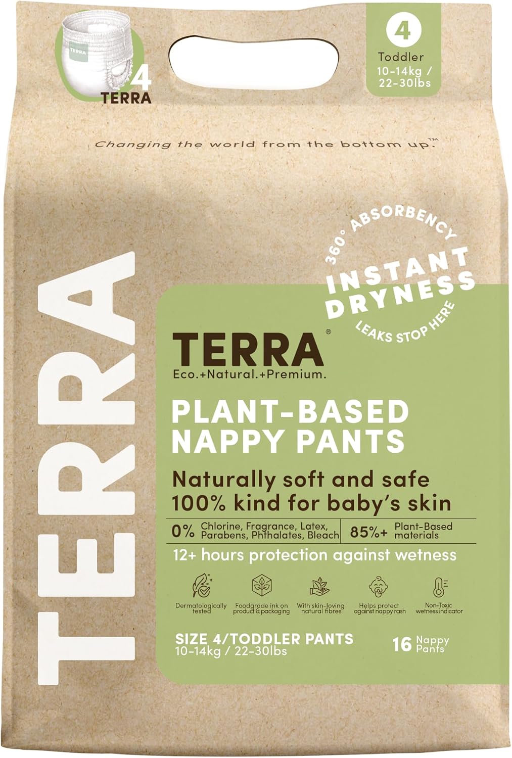 Terra Organics Training Pants Size 4