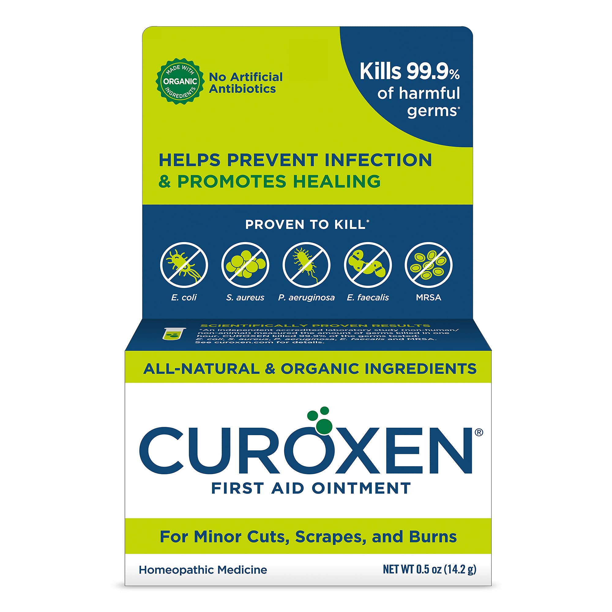CUROXEN (Pack of 8) Curoxen First Aid Ointment Topical Relief for Cuts Scrapes Bu 0.5 Oz