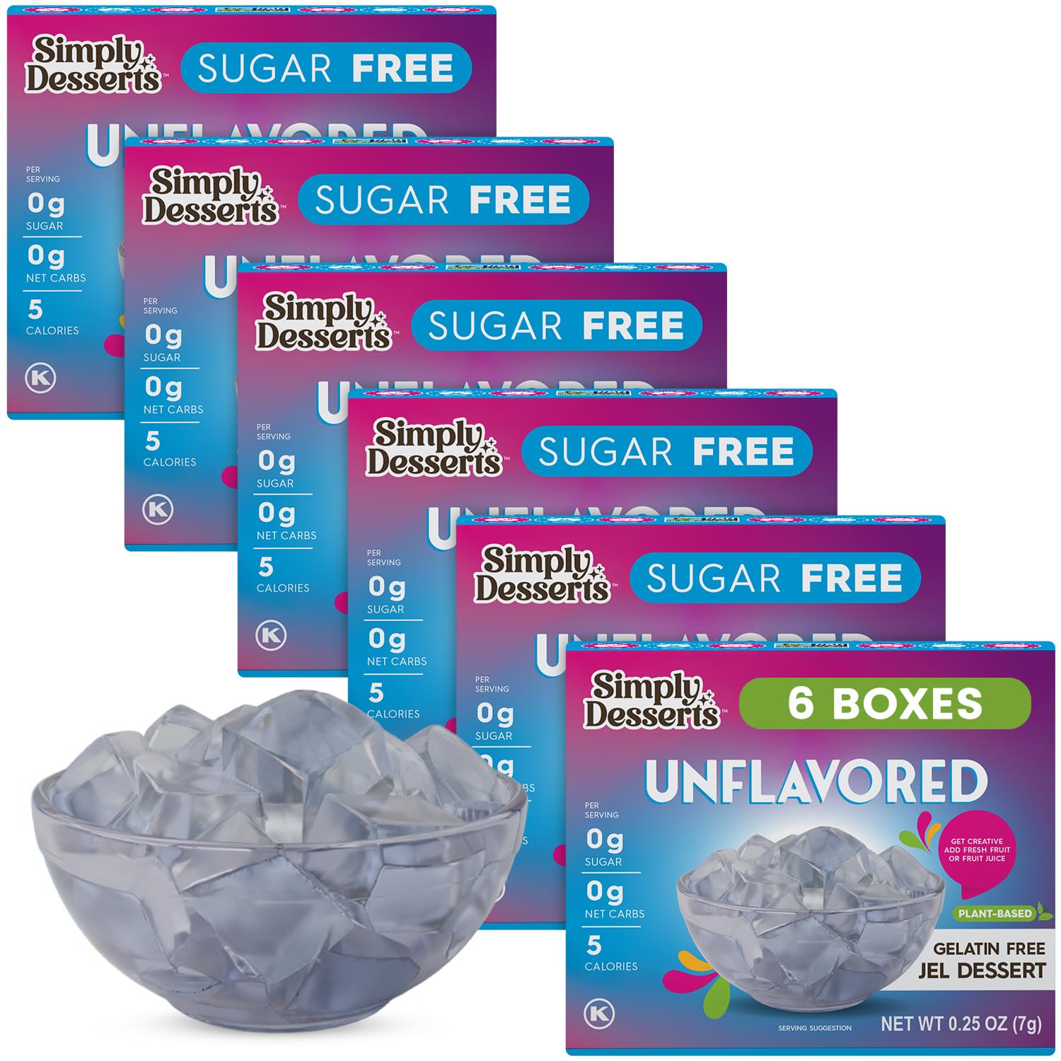 SIMPLY DESSERTS (Pack of 24) Simply Delish Unflavored Gel Dessert Jell Dessert 0.25 Oz