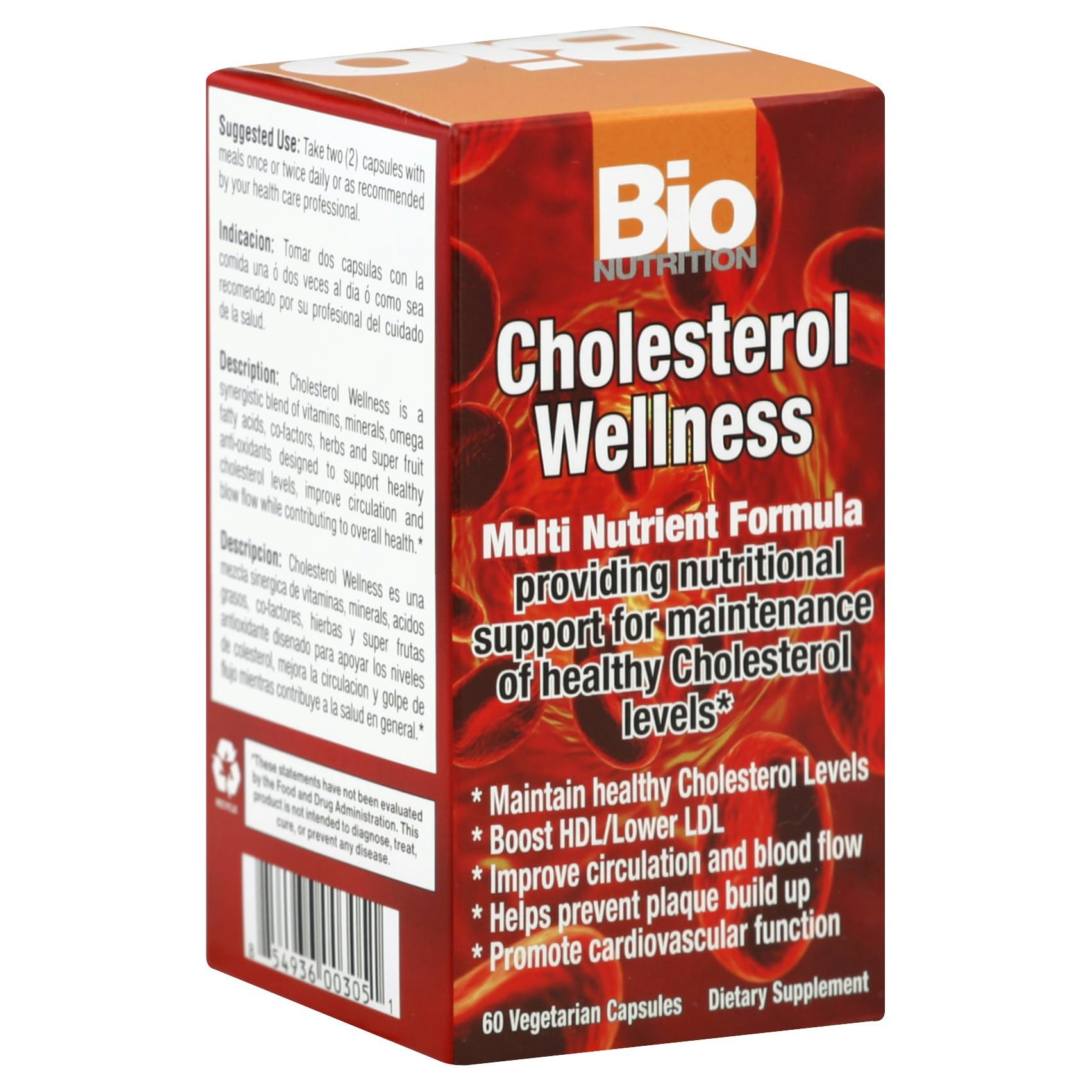 Bio Nutrition Wellness Chloesterol 60 Vegetarian Capsules