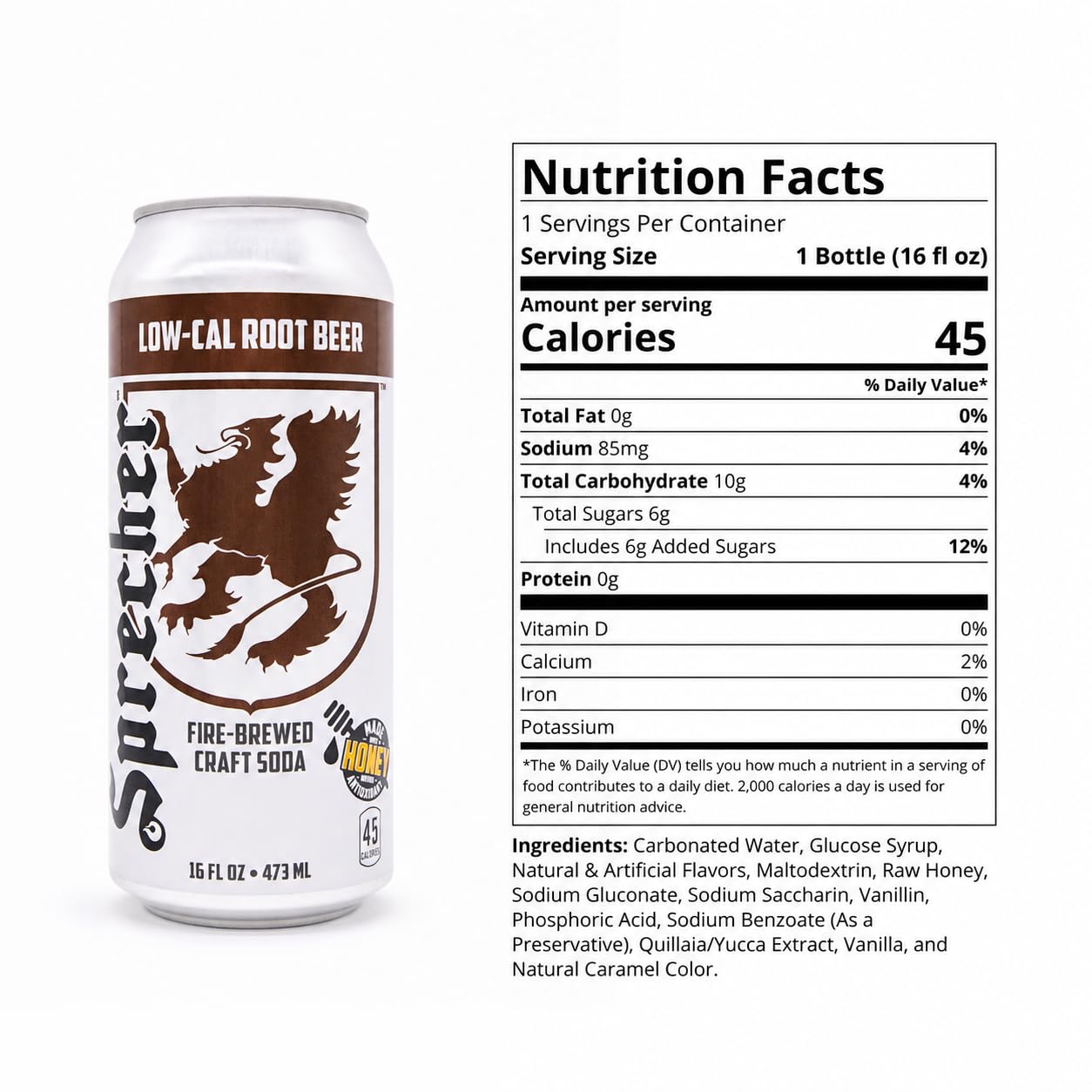 SPRECHER (Pack Of 36) Sprecher Soda Lowcal Root Beer 16 Fl Oz