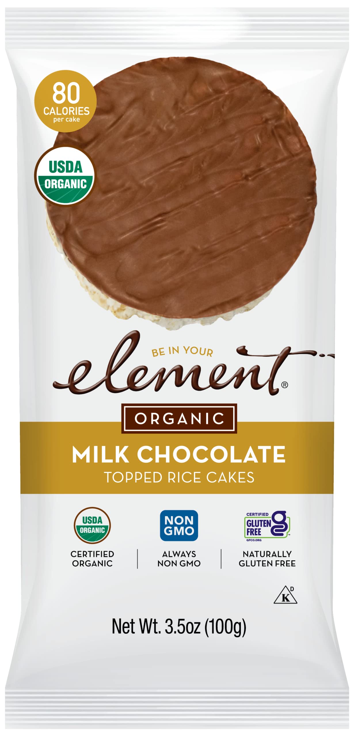 Element Snacks Rice Cake Milk Choc Sweet Natural