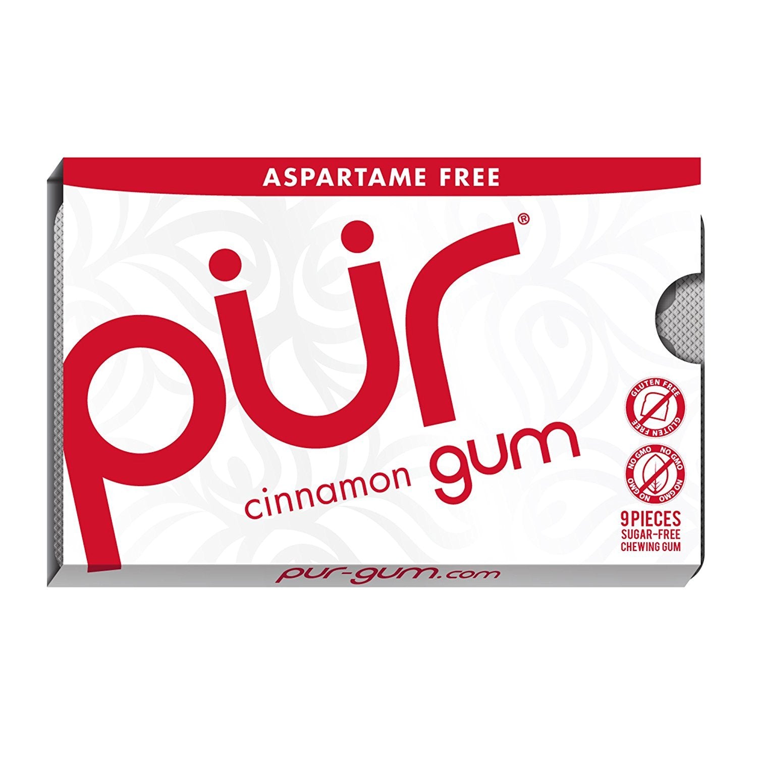 PUR (Pack of 36) PUR Gum Cinnamon Natural Flavor Chewing Gum 9 Pieces