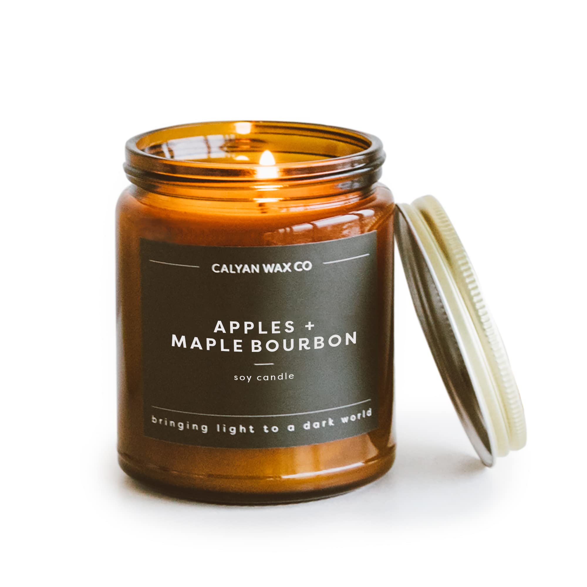 CALYAN WAX CO (Pack of 4) Calyan Wax Co Soy Apple Maple Bourbon Container Candle 7.2 Oz
