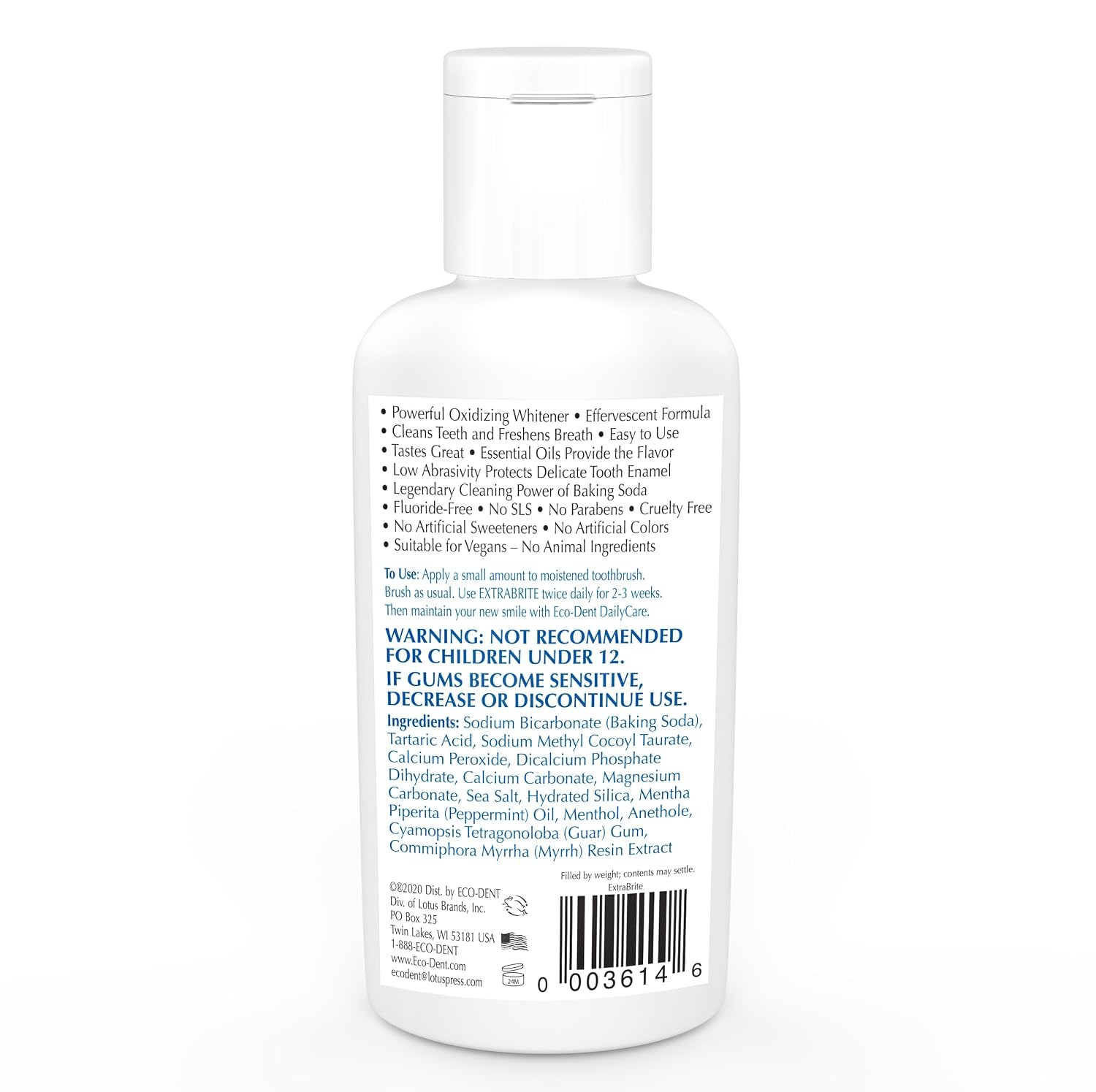 ECO DENT (Pack Of 8) Eco Dent Toothpowder Extra Brite Dazzling Mint 2 Oz