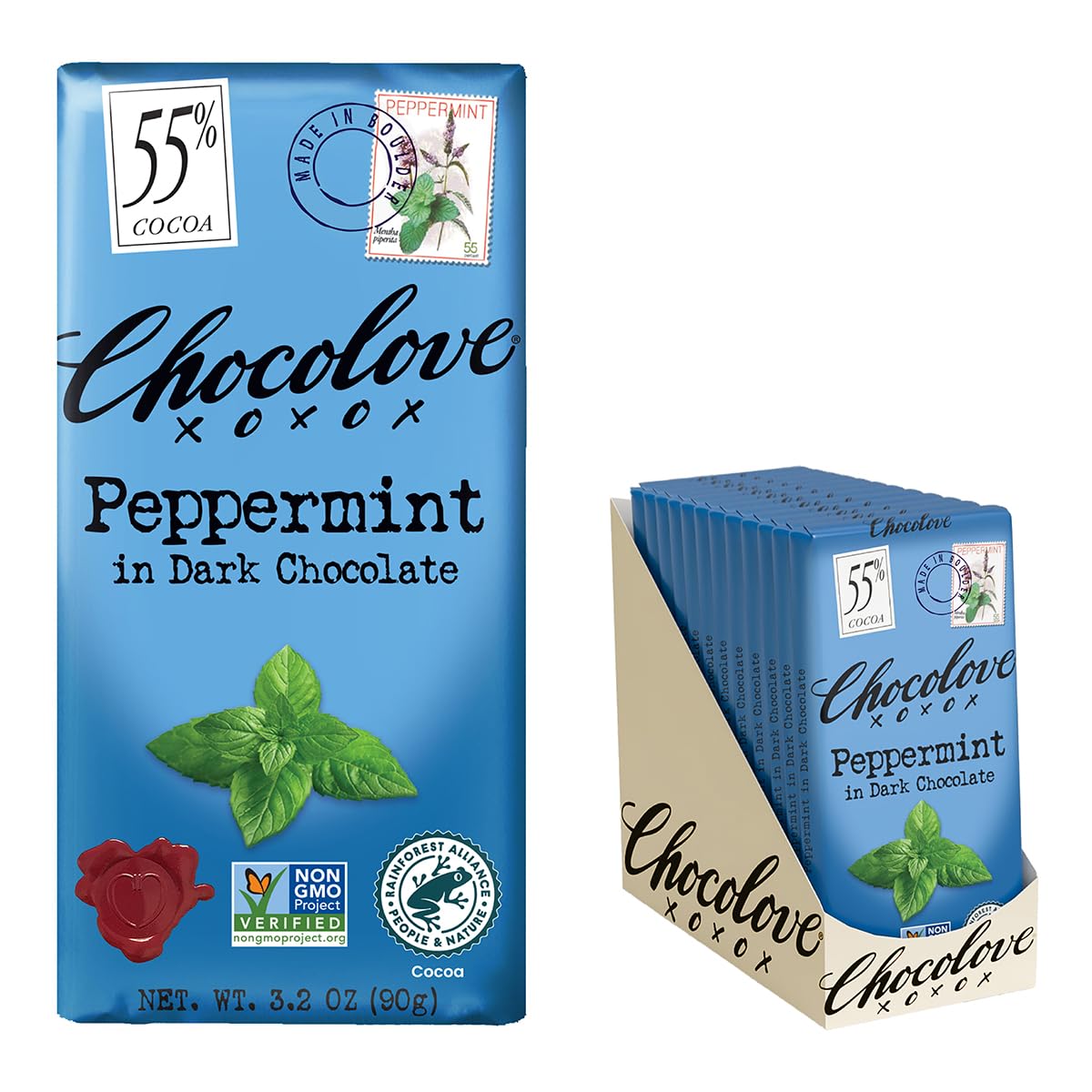 Chocolove Dark Chocolate Bar with Peppermint
