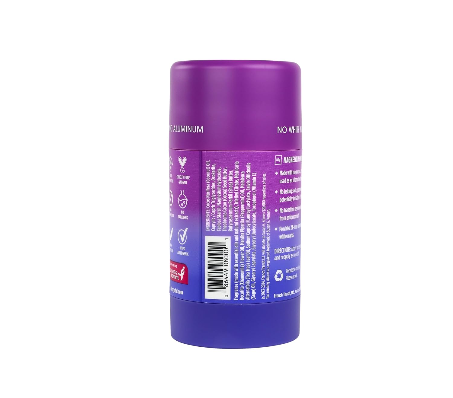 CRYSTAL BODY DE (Pack Of 7) Crystal Body Deodorant Lavender Rosemary 2.5 Oz