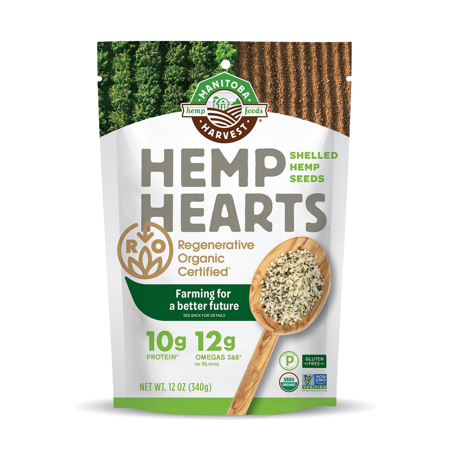 MANITOBA HARVES (Pack of 4) Manitoba Harvest Hemp Hearts Regenerative Superfood Seeds 12 Oz