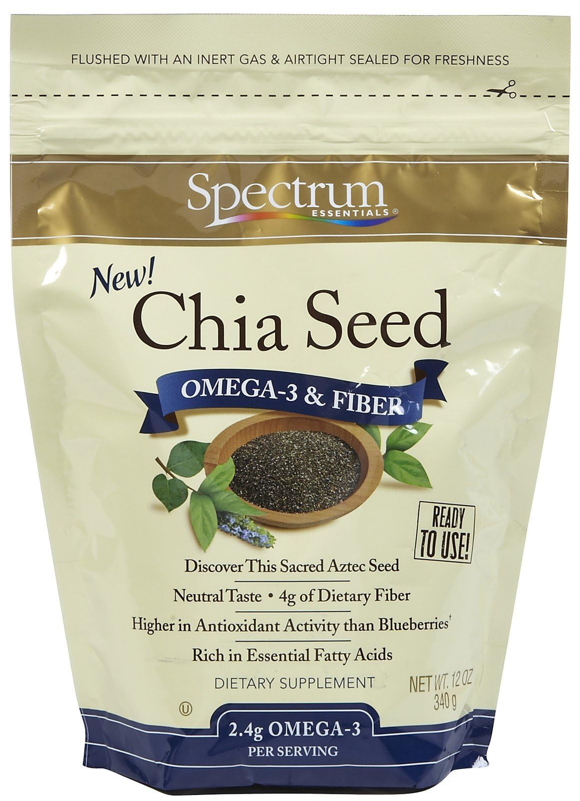 SPECTRUM ESSENT (Pack of 5) Spectrum Essential Seed Chia Organic 12 Oz