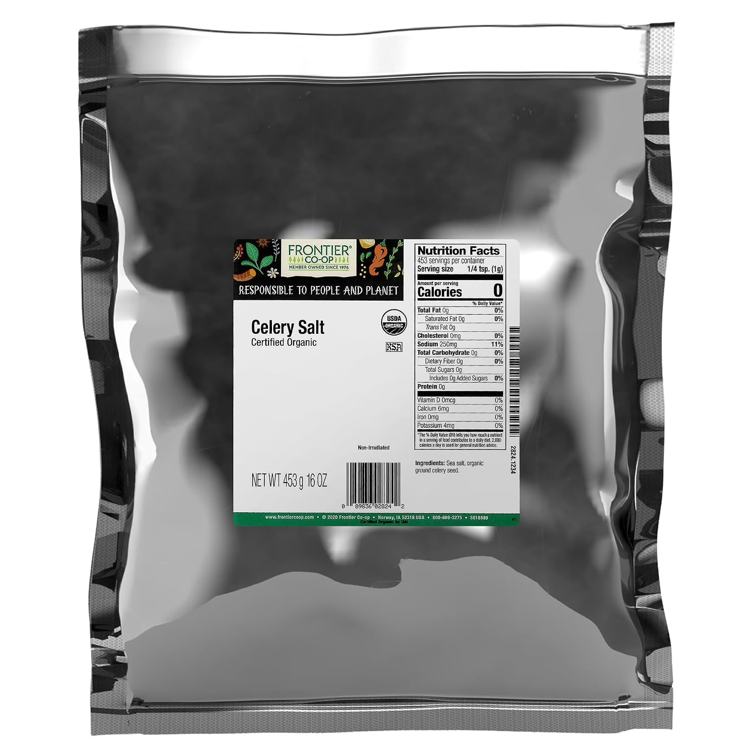 FRONTIER BULK (Pack of 4) Frontier Bulk Organic Celery Salt 16 Oz