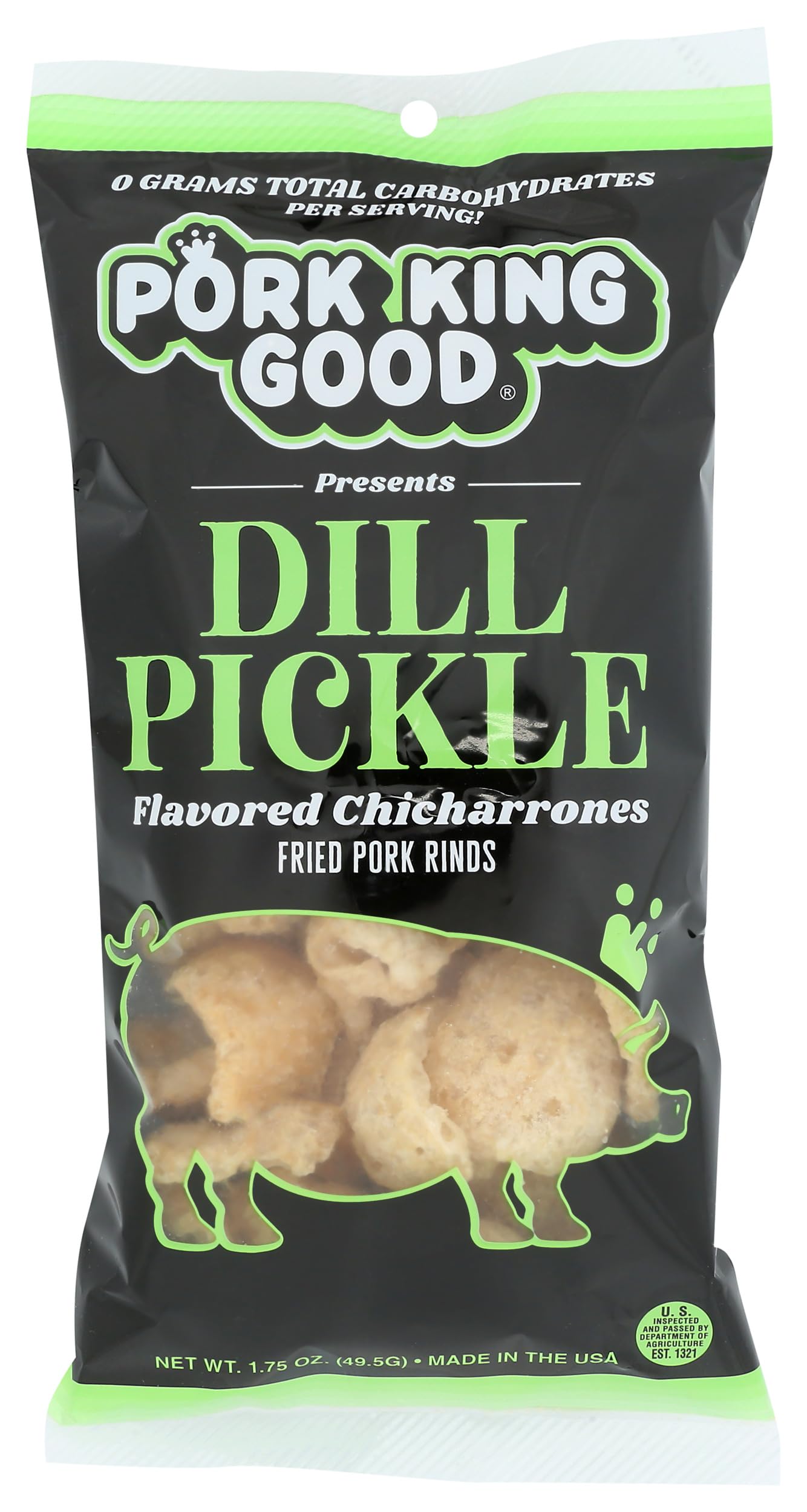 Pork King Good Pork Rinds Pork Dill Pickle