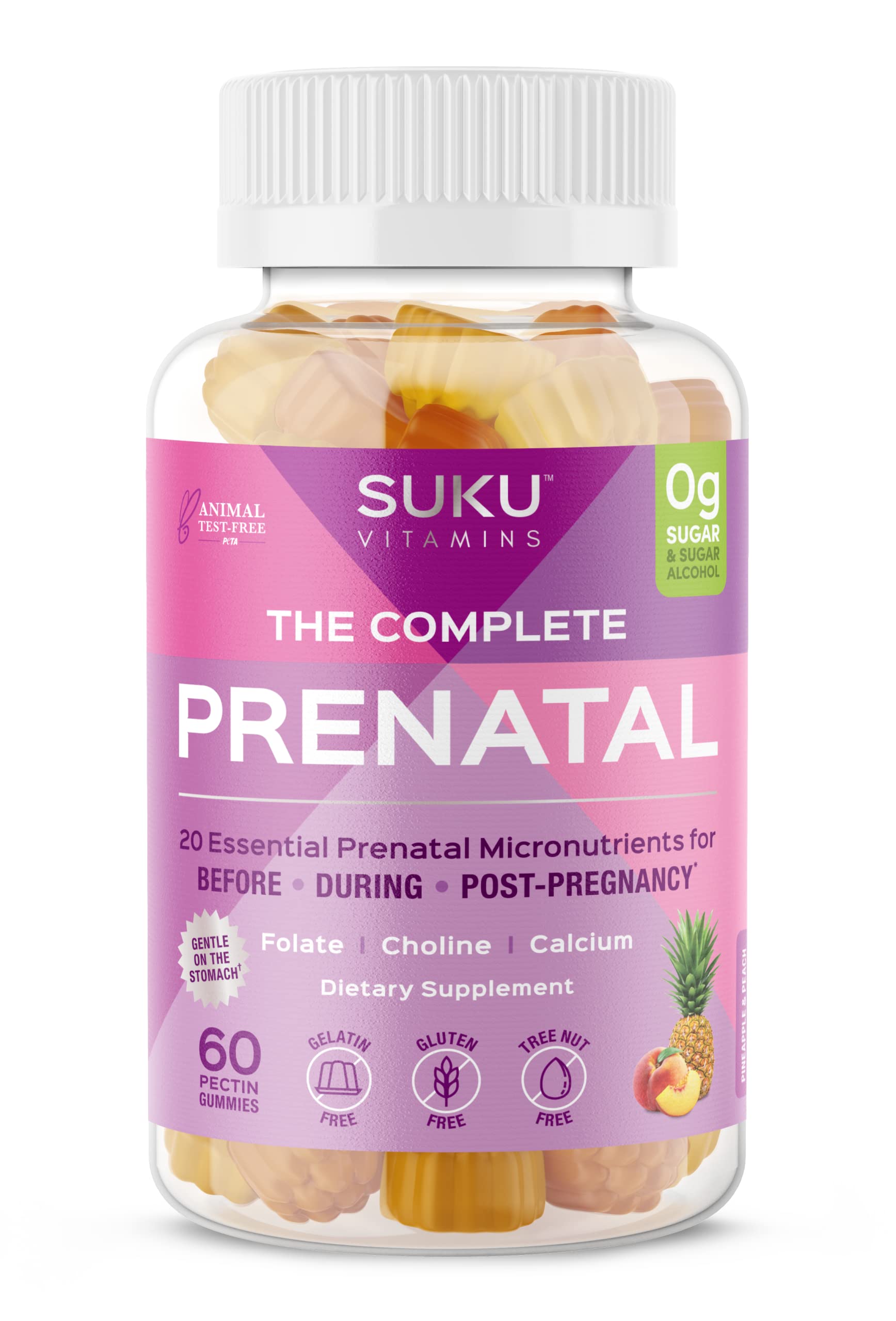 SUKU VITAMINS (Pack of 4) Suku Vitamins Prenatal Multivitamin Gummys 60 Pieces