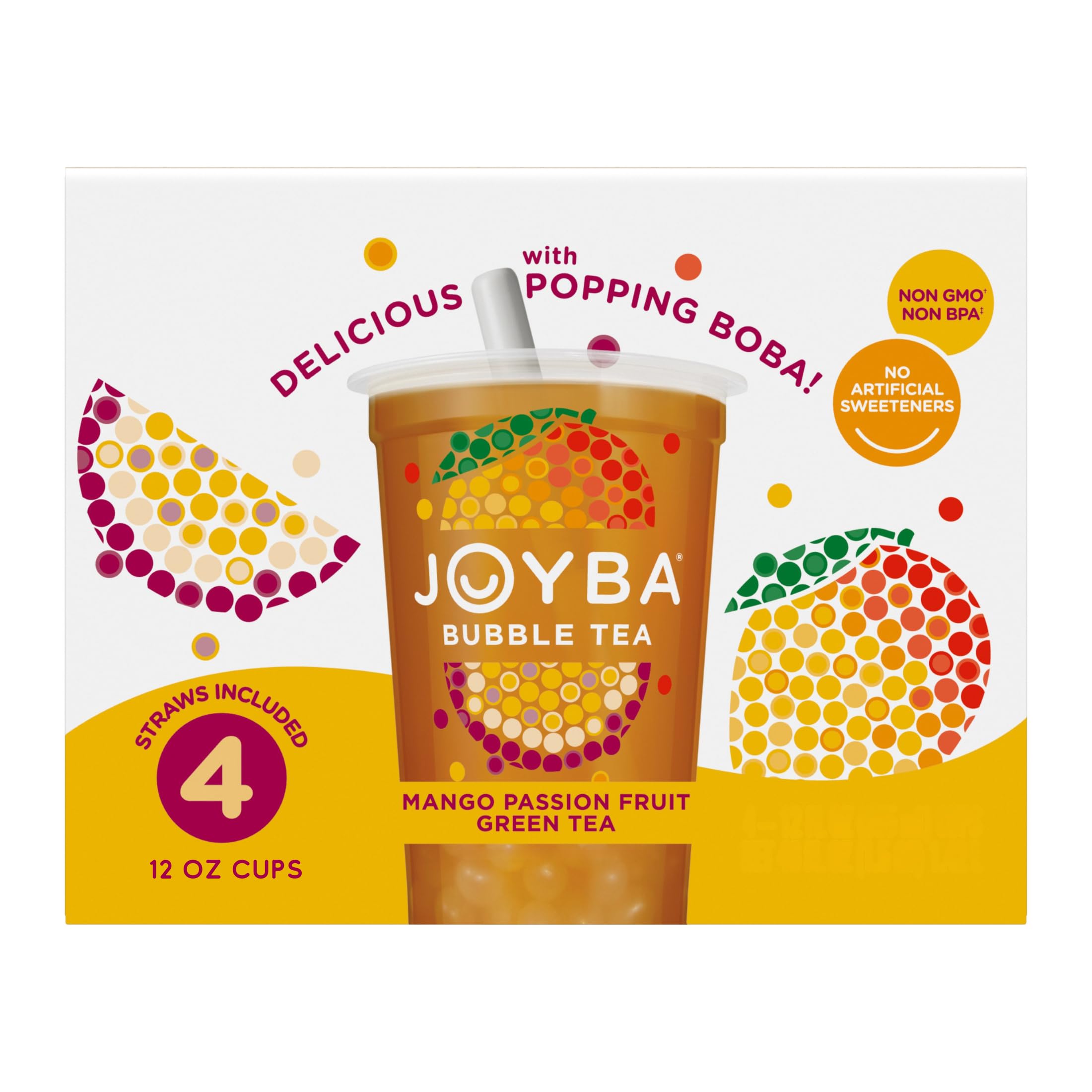 Joyba Tea Boba Popping Tea Mango Passion Fruit