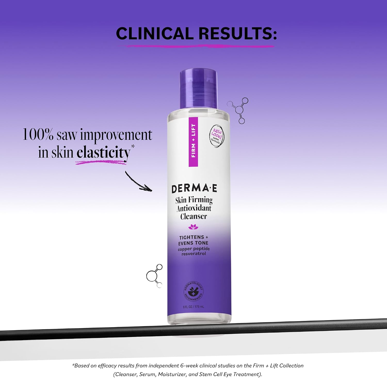 DERMA E (Pack of 5) Derma E Facial Cleanser Firming Cleanser for Face Skin Care 6 Oz