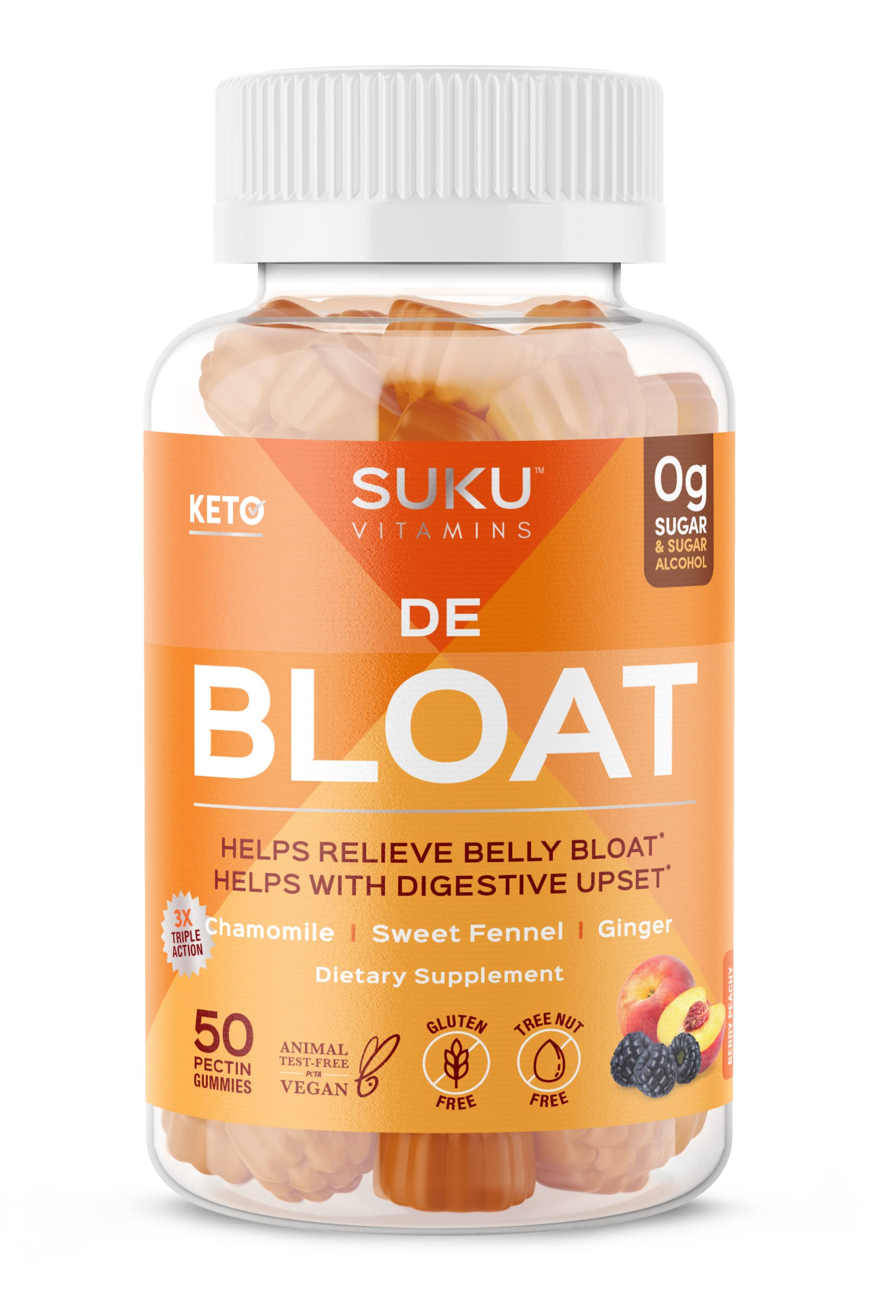SUKU VITAMINS (Pack of 4) Suku Vitamins Digestive Debloat Gummy Probiotic Digestive 50 Pieces