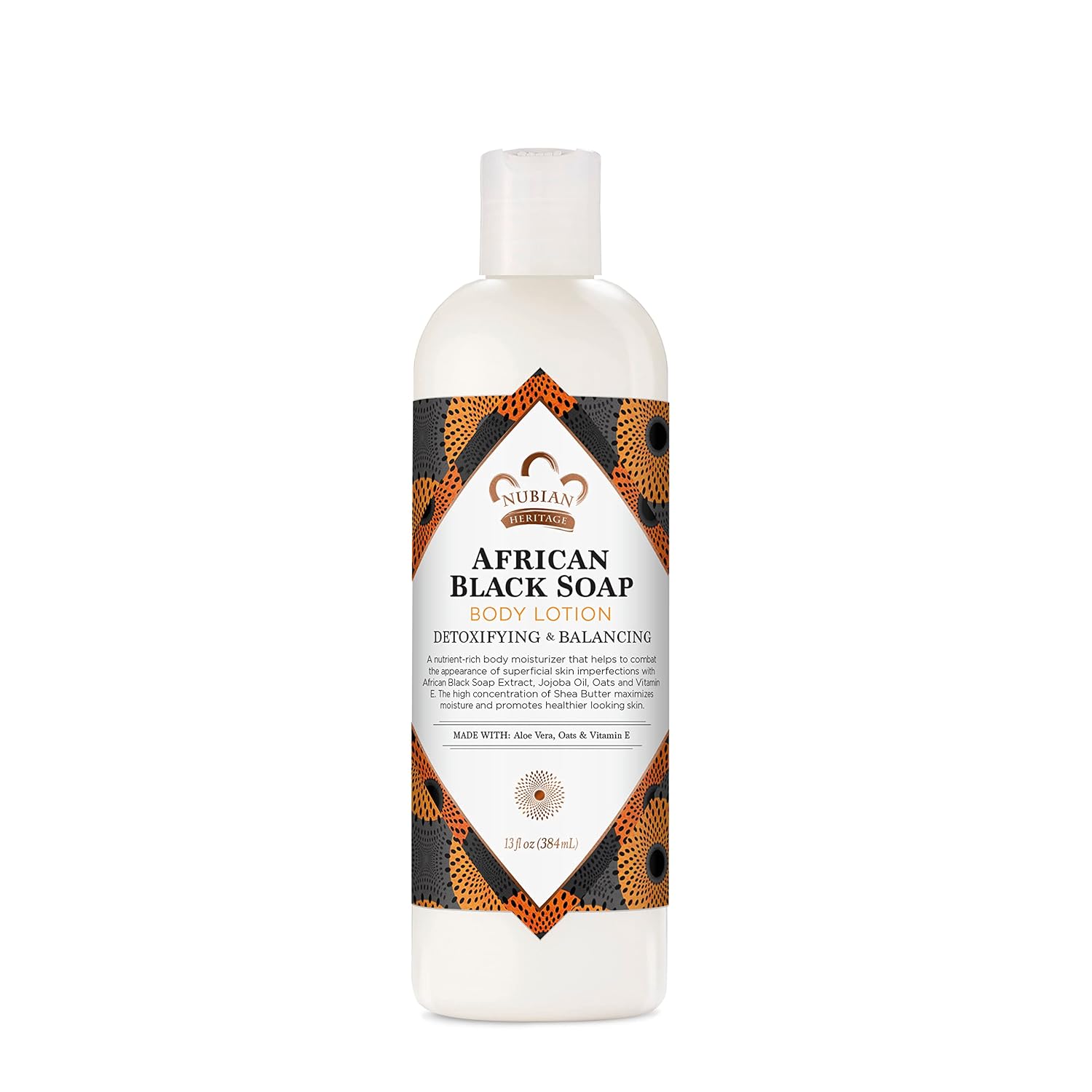 NUBIAN HERITAGE (Pack Of 6) Nubian Heritage Lotion Body Black Soap 13 Fl Oz
