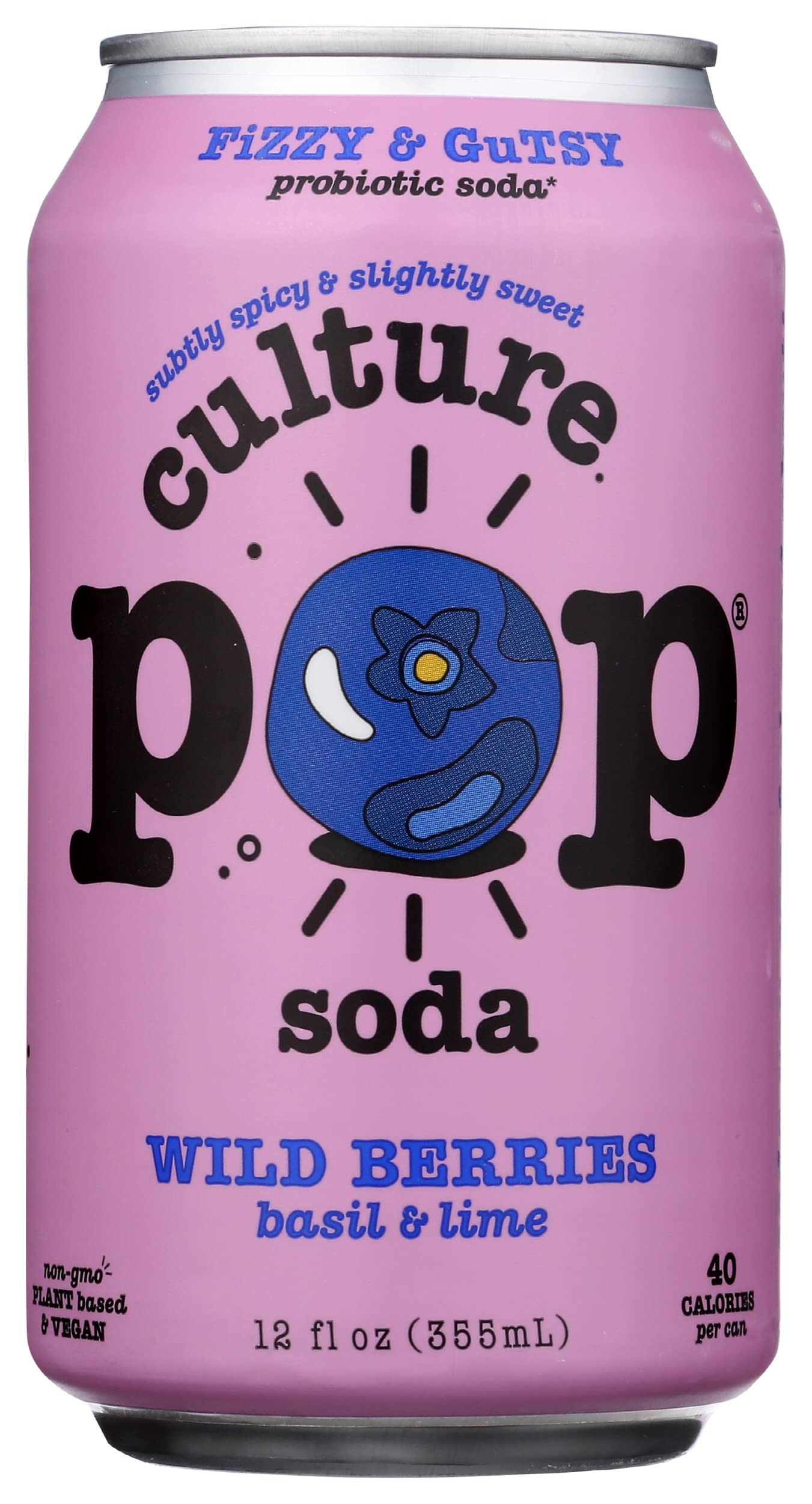 Culture Pop Prebiotic Wild Berry Soda 4 Pack