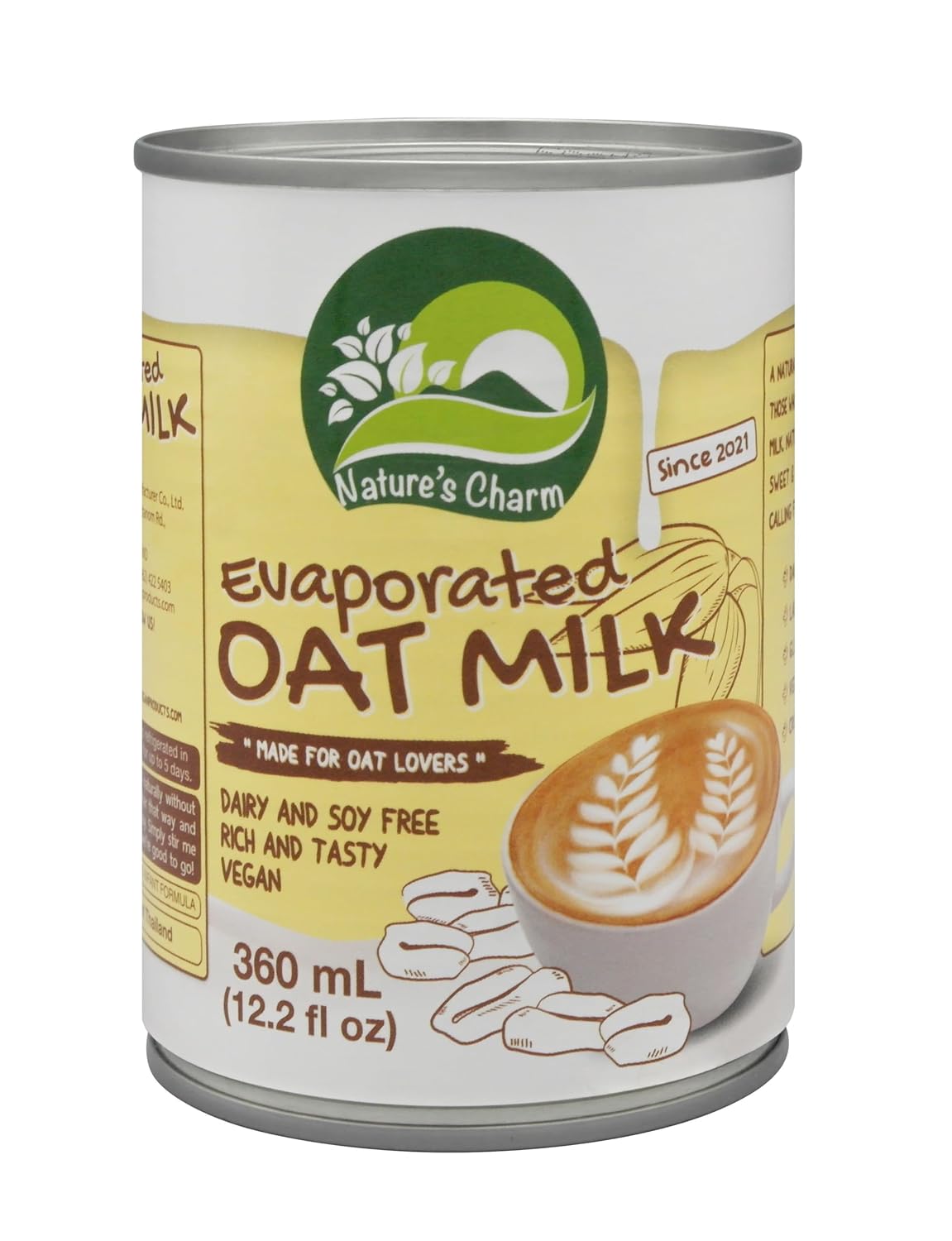 NATURES CHARM (Pack Of 12) Natures Charm Milk Oat Evaporated 12.2 Fl Oz