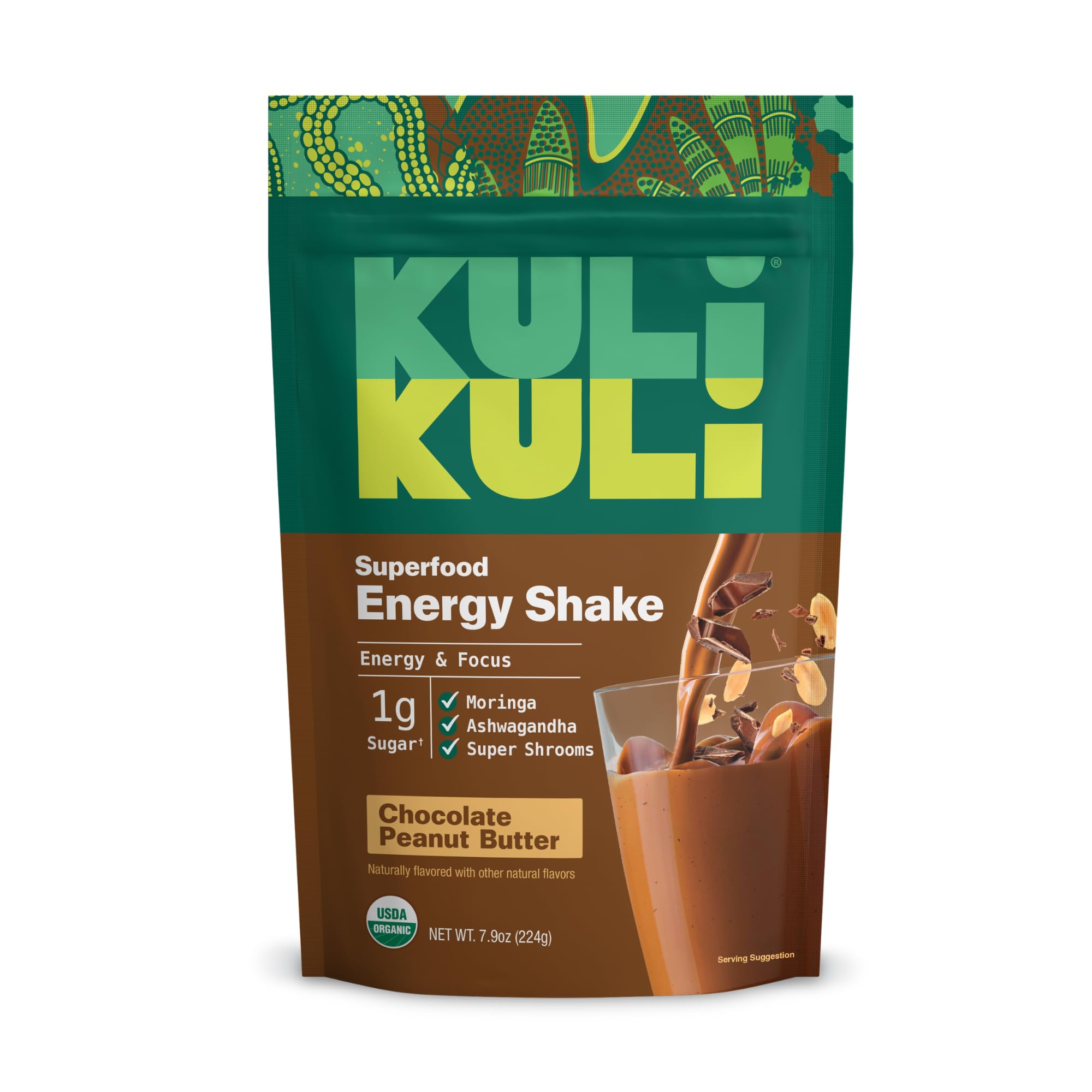KULI KULI MO (Pack Of 3) Kuli Kuli Mo Protein Moringa Chocolate Peanut Butter 10.7 Oz
