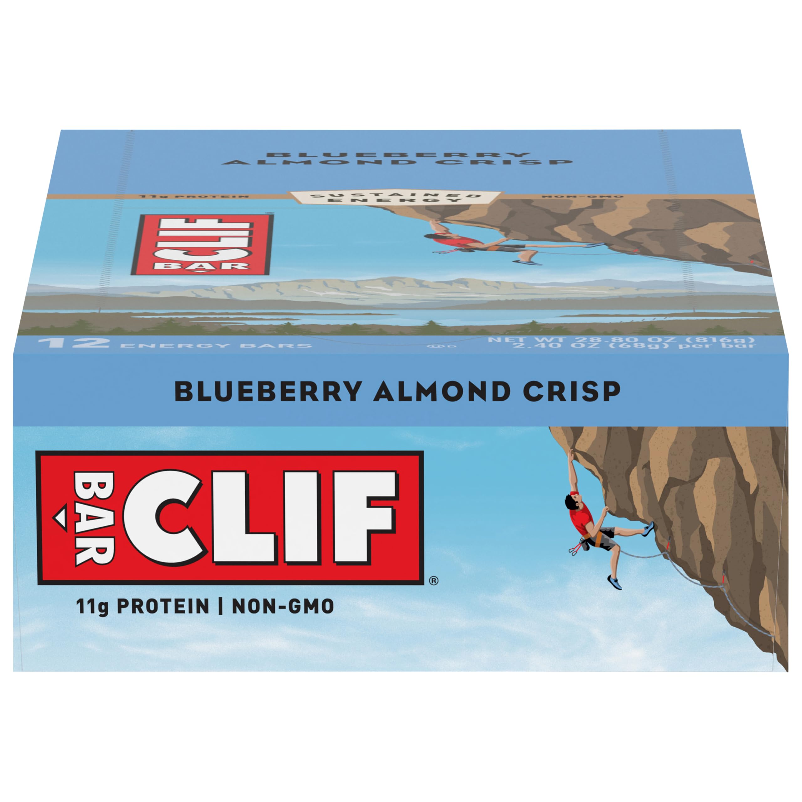 CLIF (Pack of 24) Clif Bar Blueberry Crisp Performance Nutrition Bar 2.4 Oz