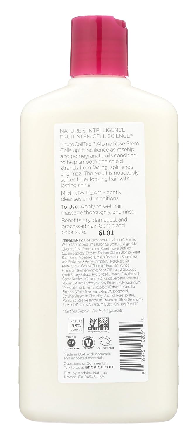 ANDALOU NATURAL (Pack of 8) Andalou Naturals 1000 Roses Complex Shampoo 11.5 Oz