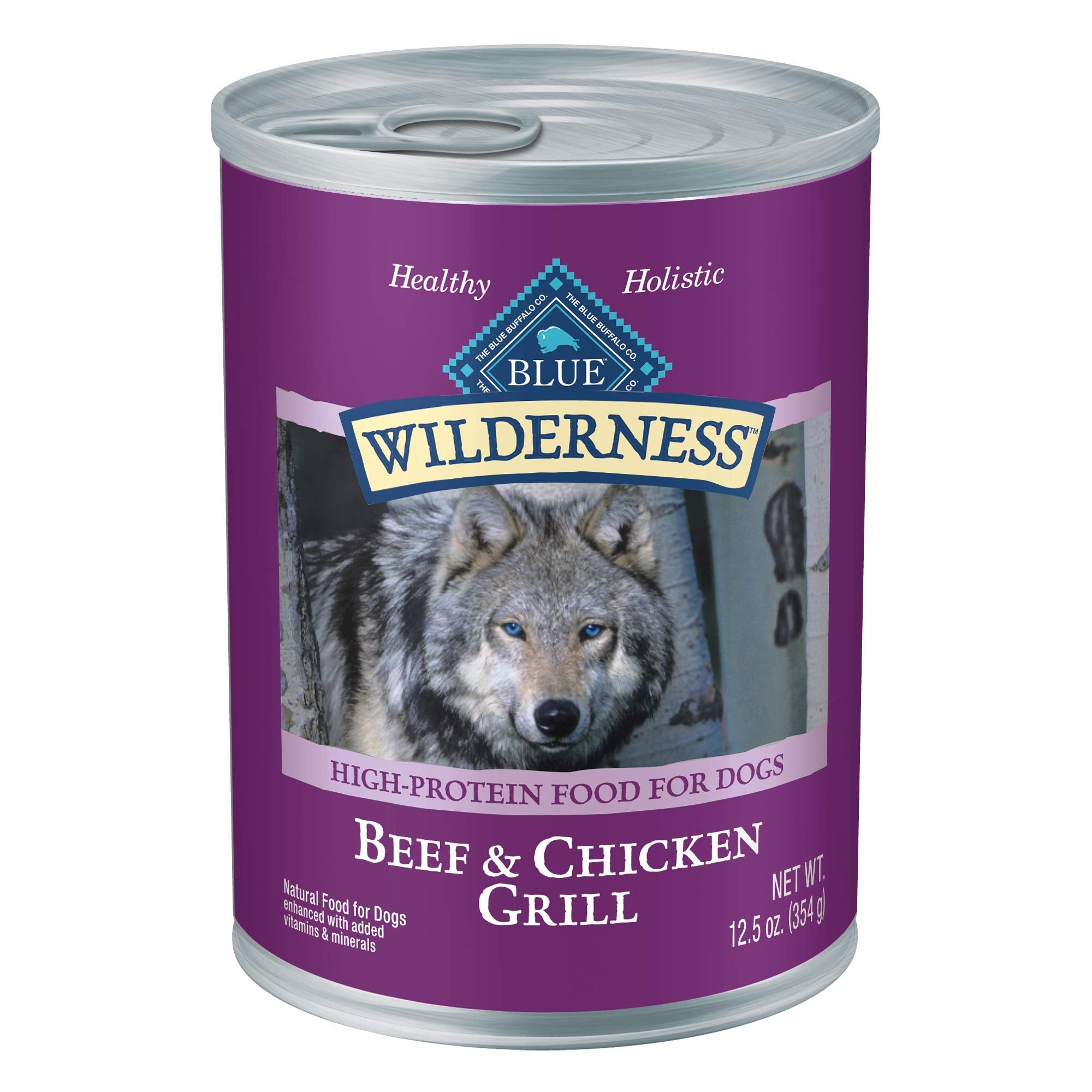 Blue Buffalo Wilderness Adult Wet Dog Food, Beef & Chicken Grill
