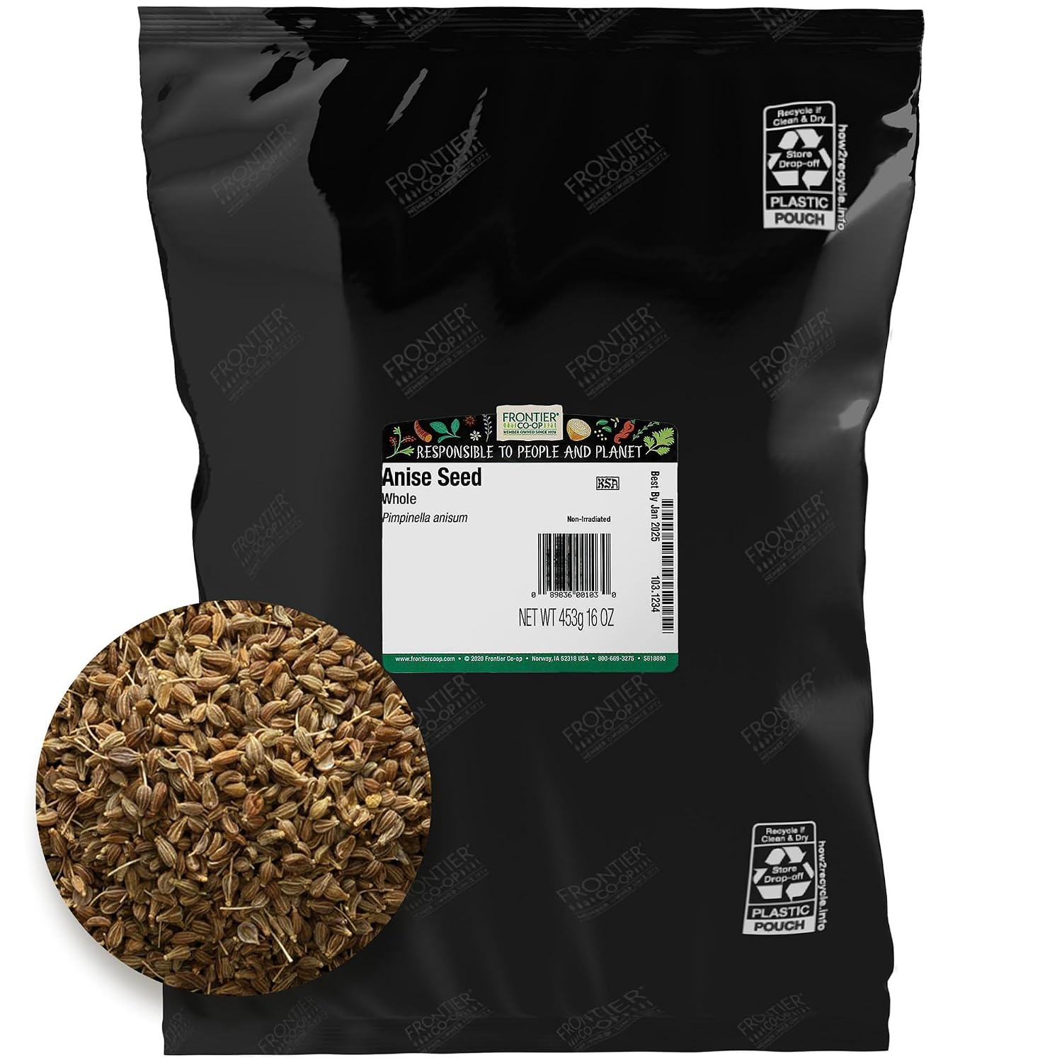 FRONTIER BULK (Pack of 5) Frontier Bulk Seed Anise Organic 16 Oz