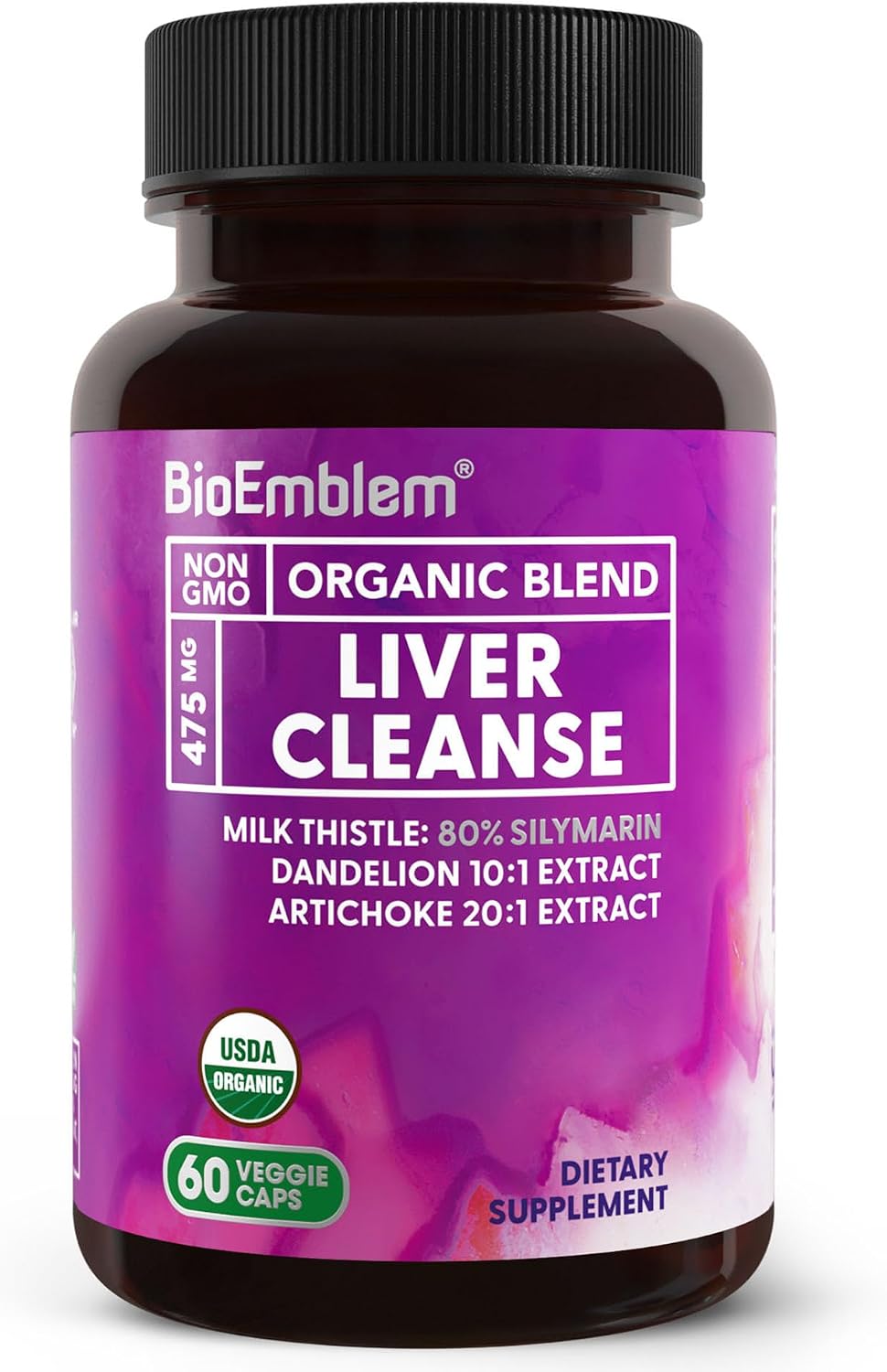 BIOEMBLEM (Pack of 3) Bioemblem Liver Cleanse Supplement Support Li 60 Vegetarian Capsules