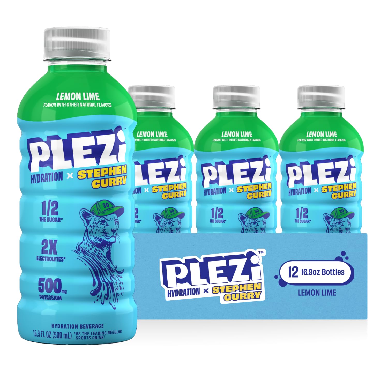 PLEZI (Pack of 24) Plezi Beverage Hydration Lemon Lime 16.9 Fl Oz